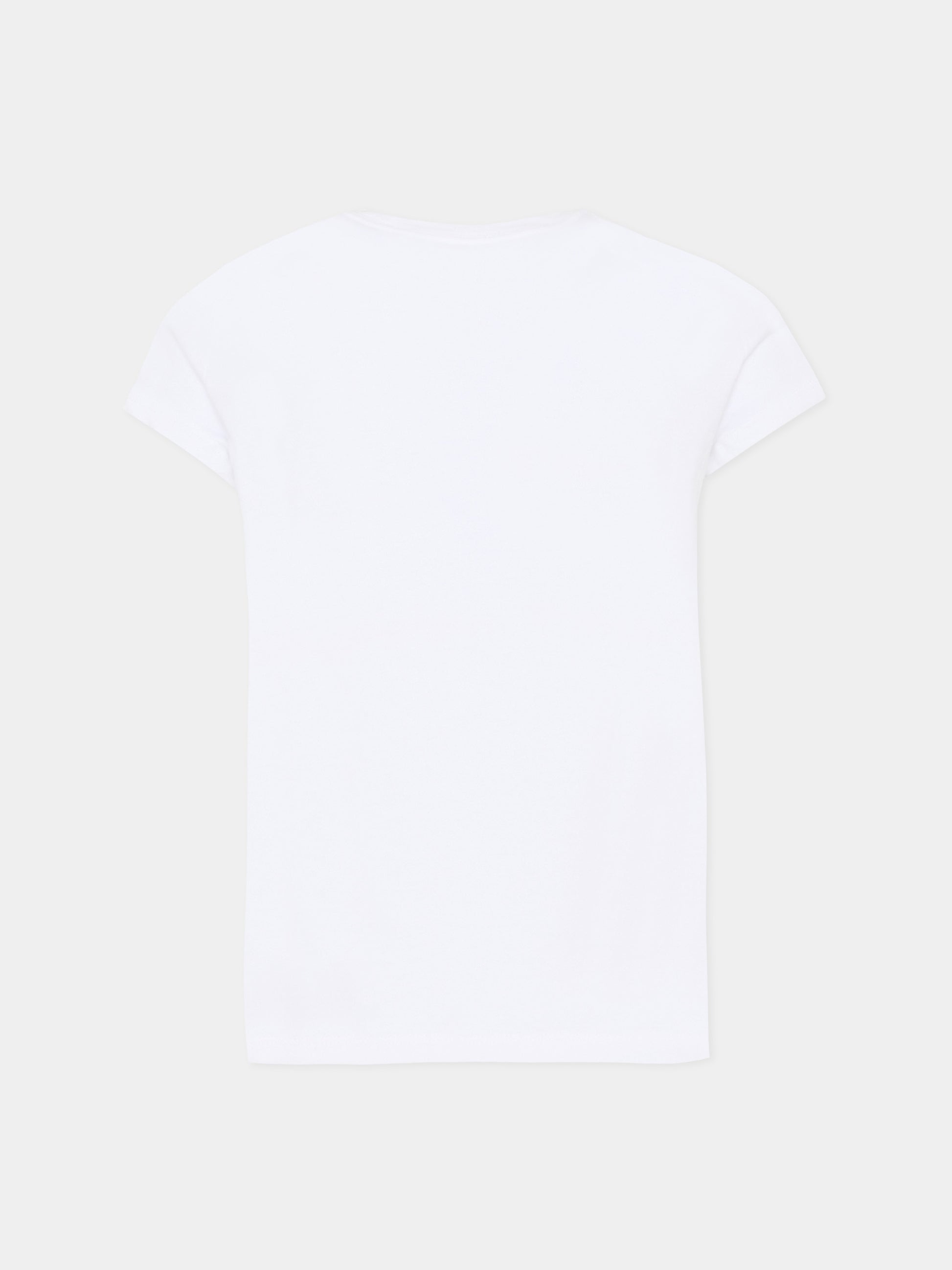 T-shirt bianca per bambina con Polo Bear,Ralph Lauren Kids,A96120001