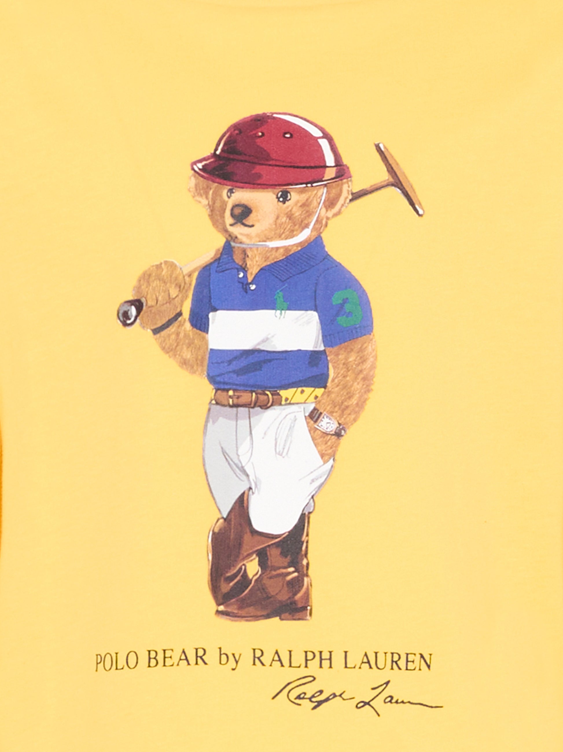 T-shirt gialla per bambino con Polo Bear,Ralph Lauren Kids,A96609001