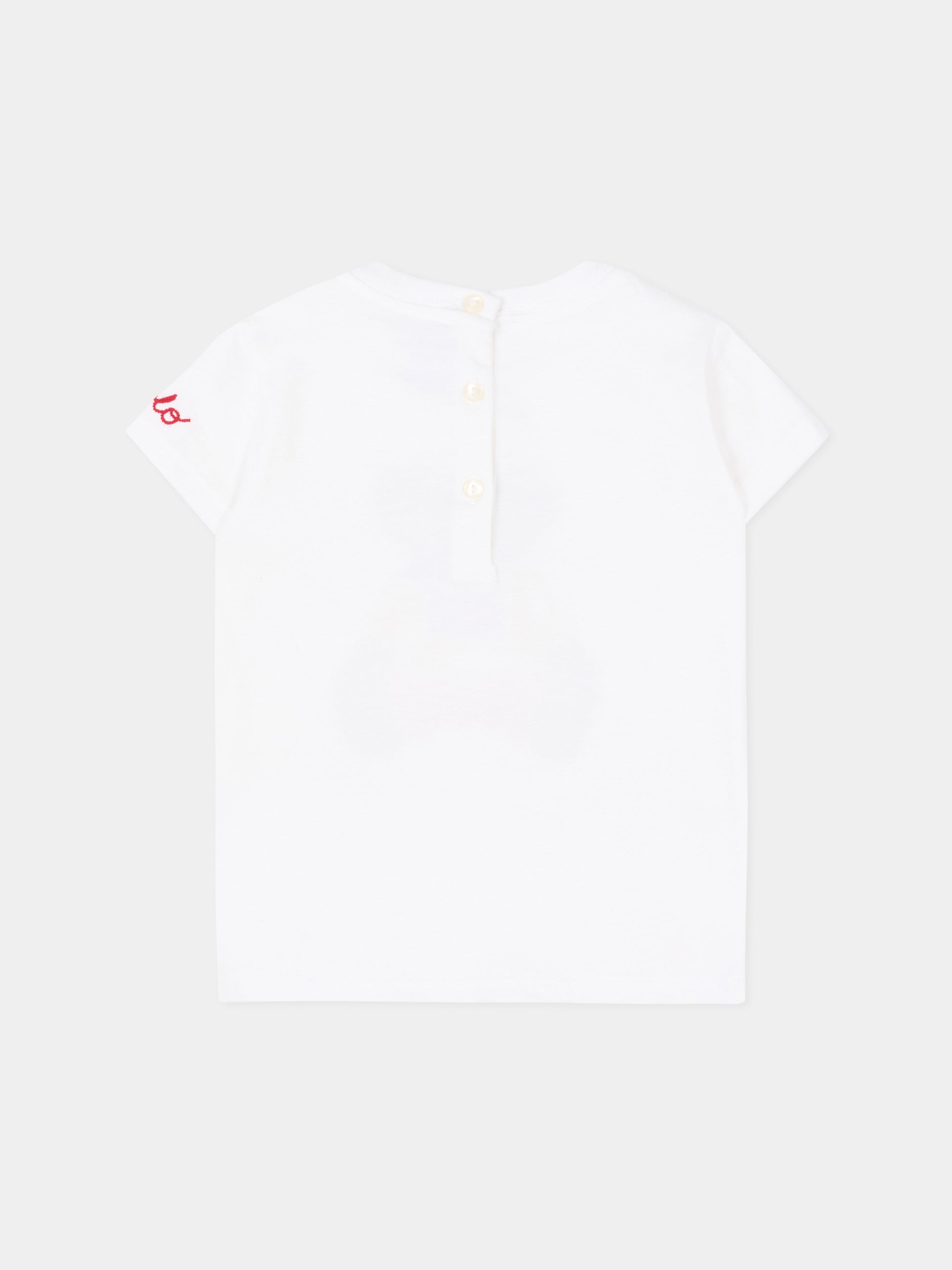 T-Shirt bianca per neonata con Polo Bear,Ralph Lauren Kids,844732001