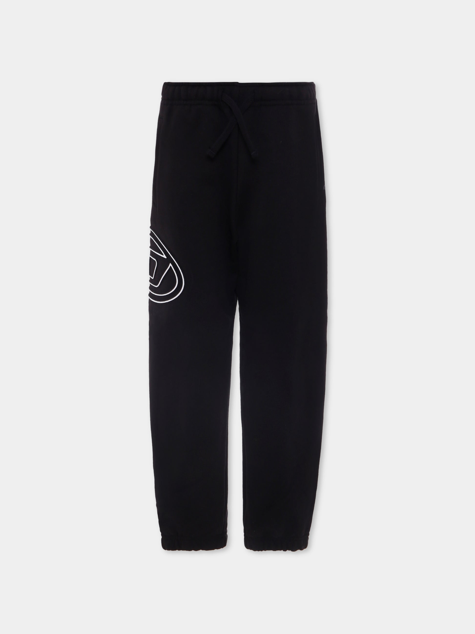 Pantaloni neri per bambino con logo,Diesel,J01785 0IEAX K900