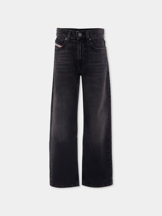 Jeans nero per bambino con logo,Diesel,J01923 KXBMM K02