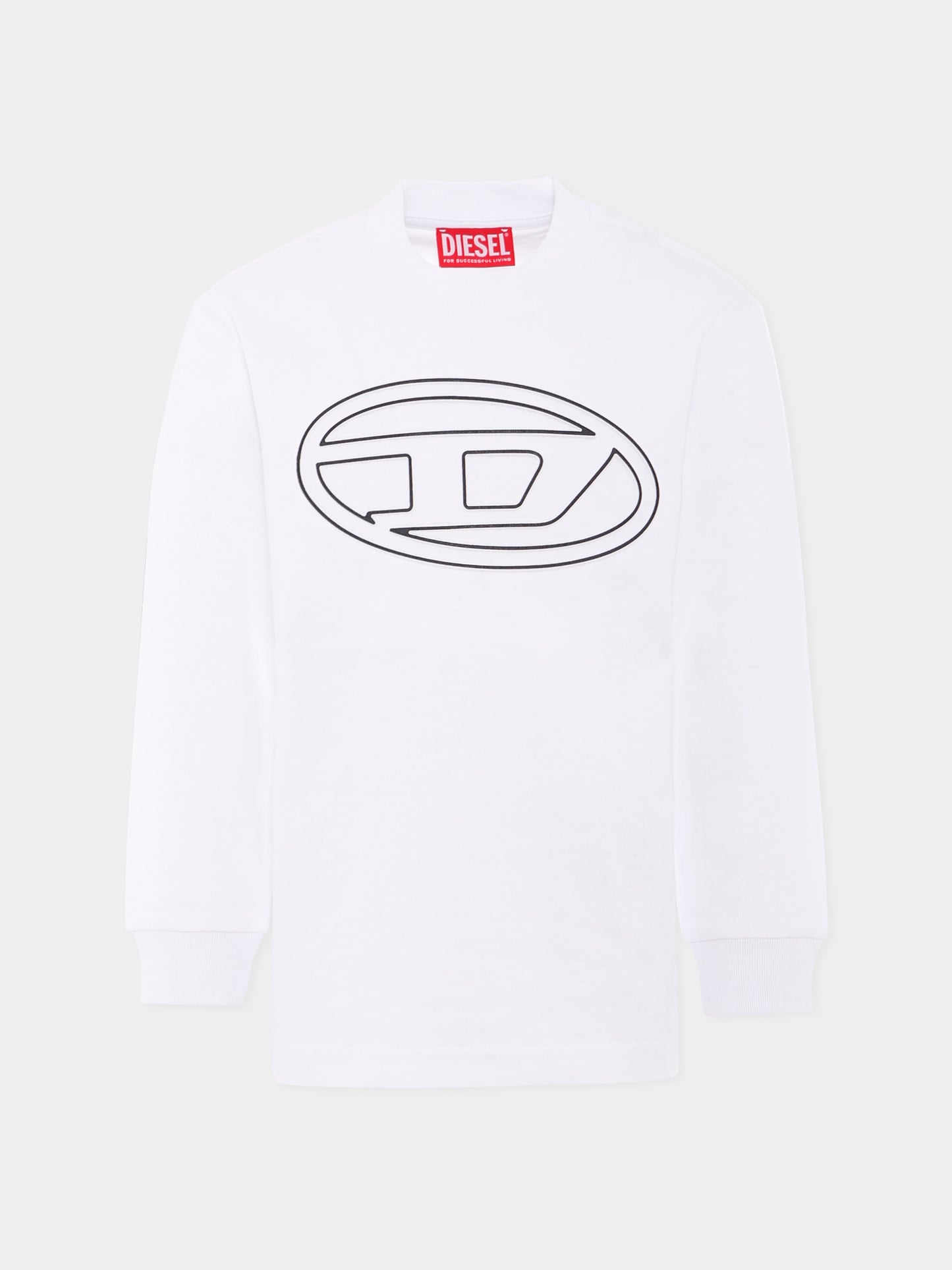 T-shirt bianca per bambino con logo,Diesel,J02016 0BEAF K100