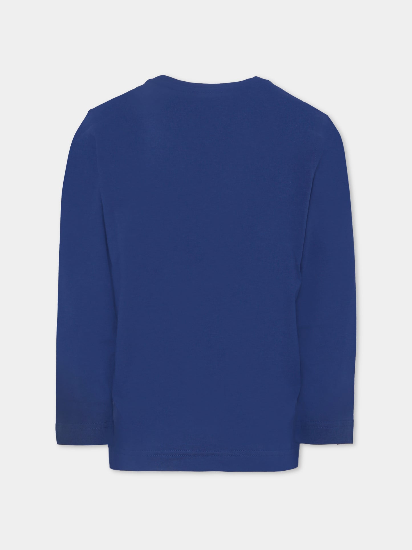 T-shirt blu per bambino con logo,Diesel,J02032 00YI9 K843