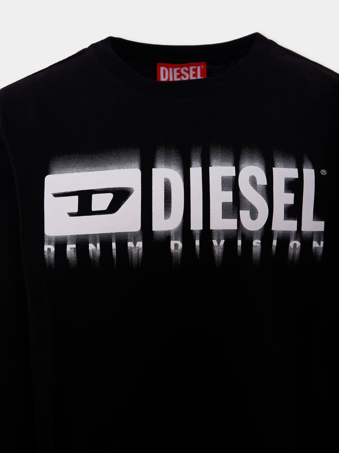 T-shirt nera per bambino con logo,Diesel,J02032 00YI9 K900