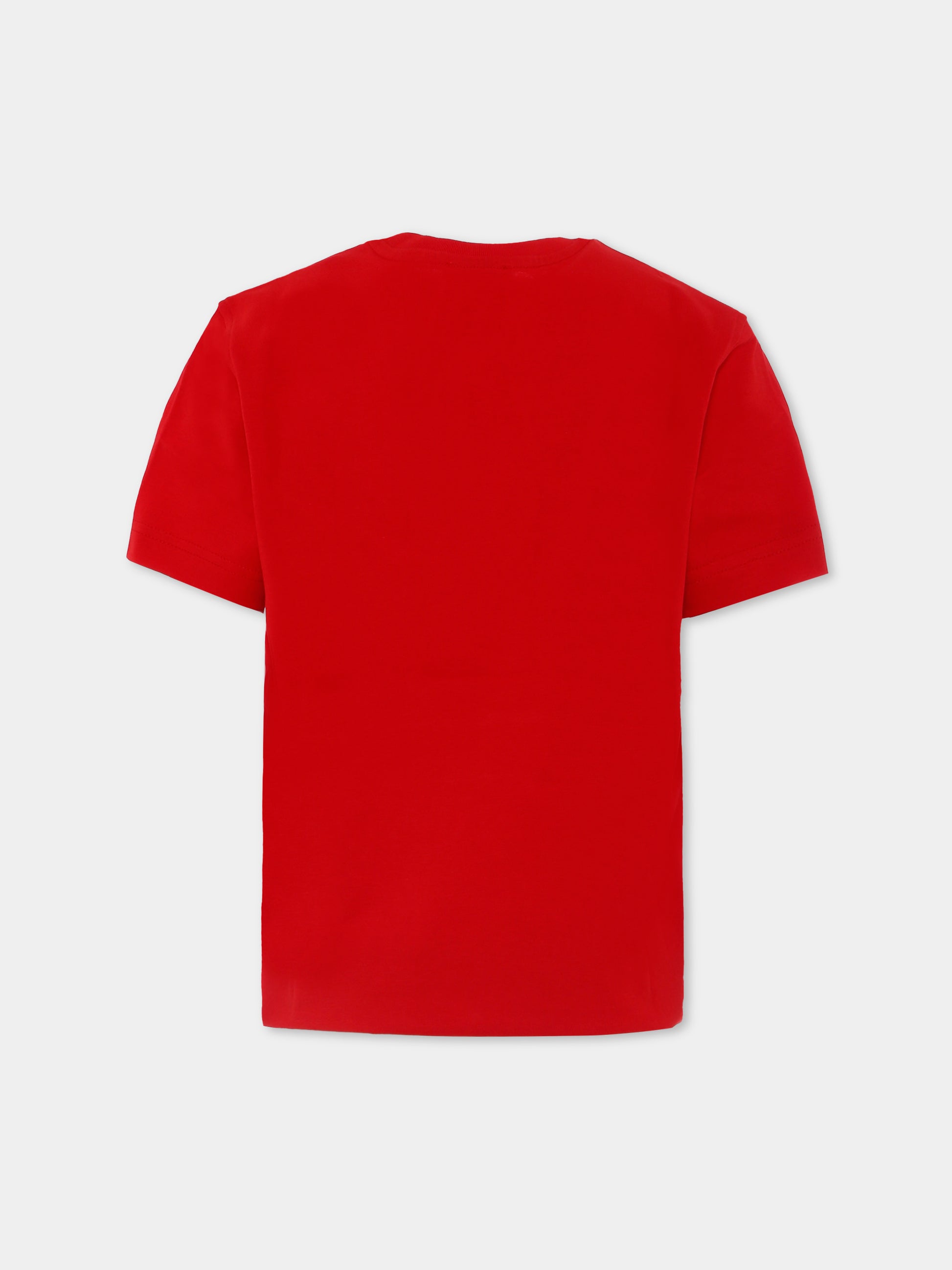 T-shirt rossa per bambino con logo,Diesel,J02033 00YI9 K457