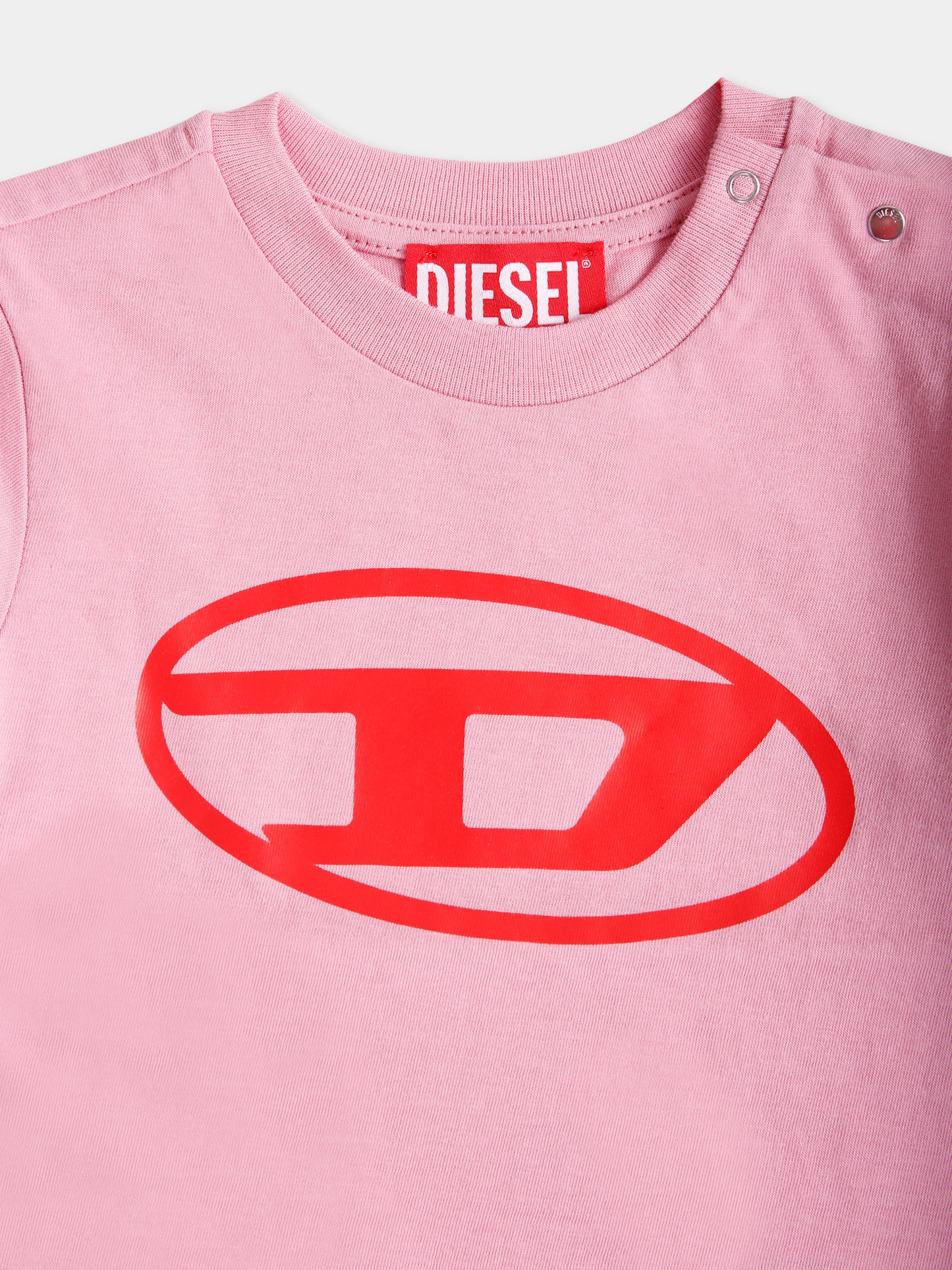 T-shirt rosa per neonata con logo,Diesel,K00519 00YI9 K325