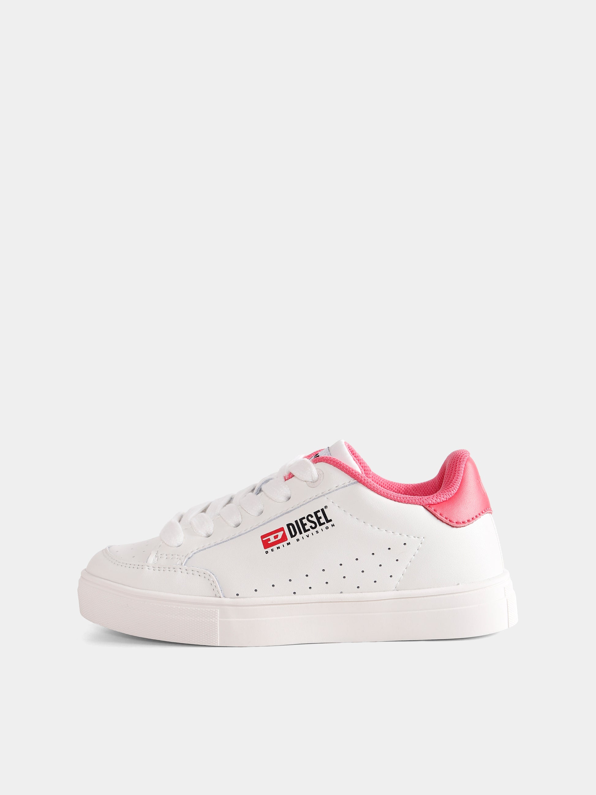 Sneakers bianche per bambina con logo,Diesel,BC0562 P6325 HA441