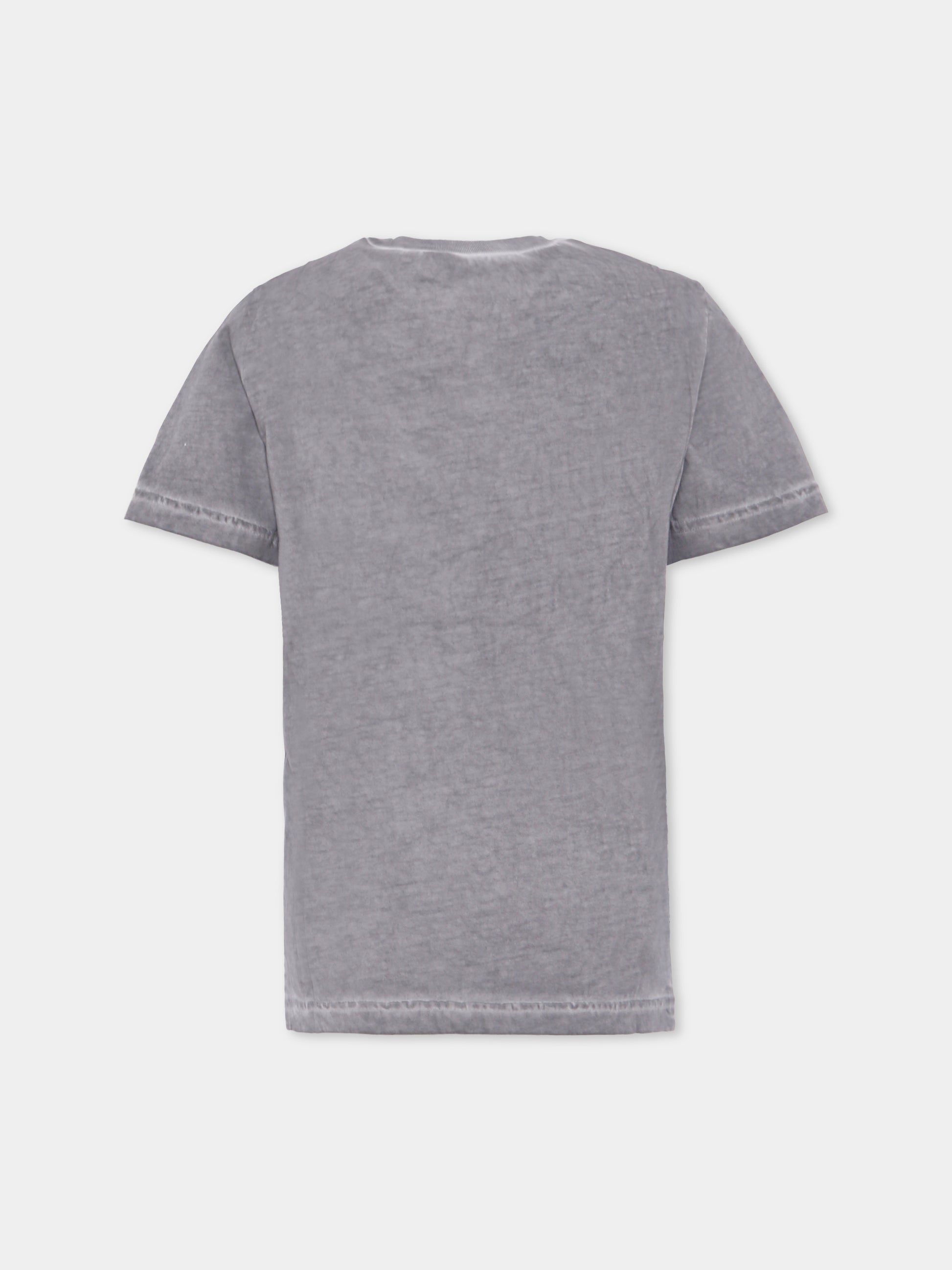 T-shirt grigia per bambino con logo,N°21 Kids,N21943 N0376 0N924