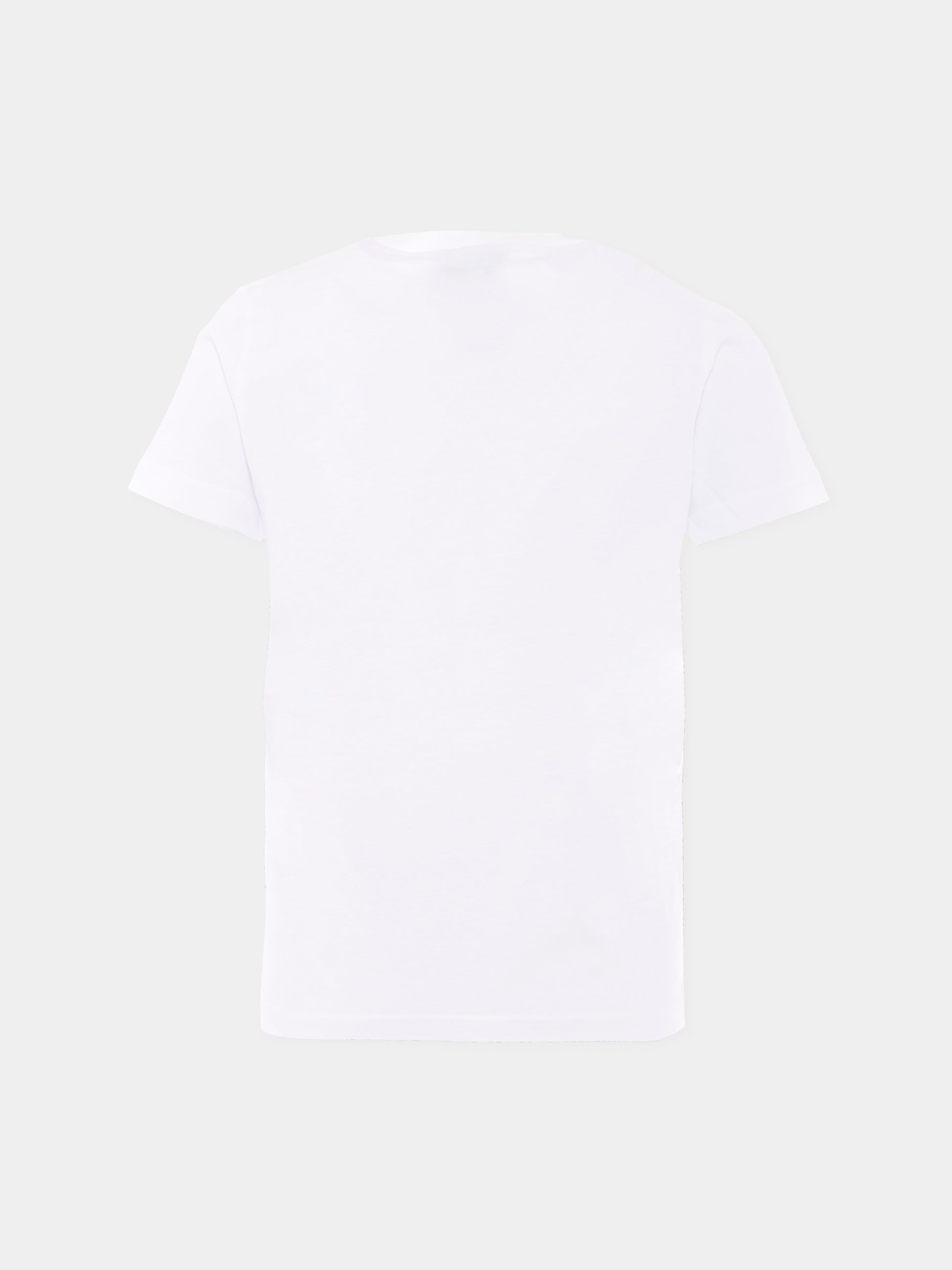 T-shirt bianca per bambino con stella e logo,N°21 Kids,N21952 N0199 0N100