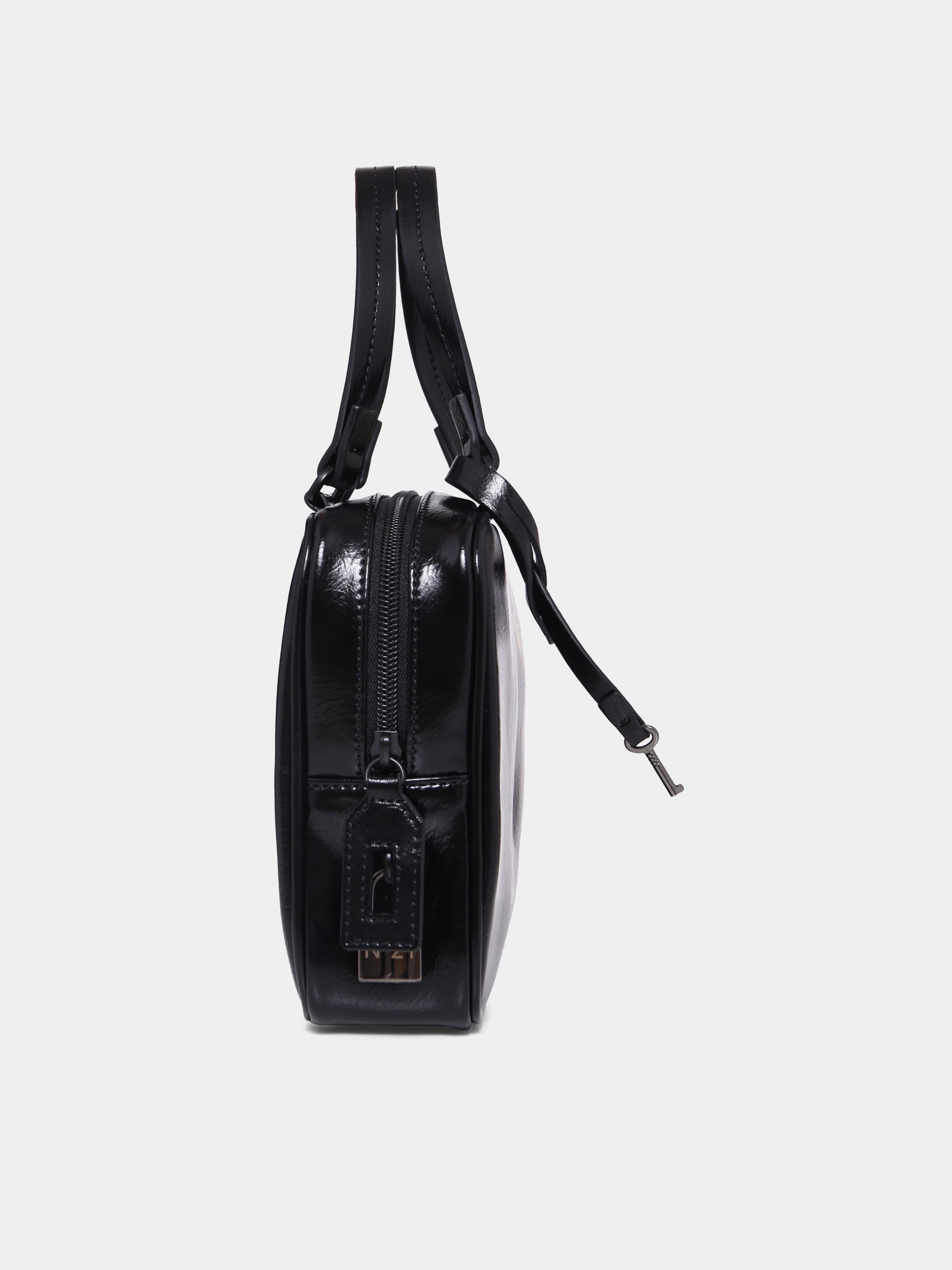 Borsa nera per bambina con logo,N°21 Kids,N21A34 N0246 0N900