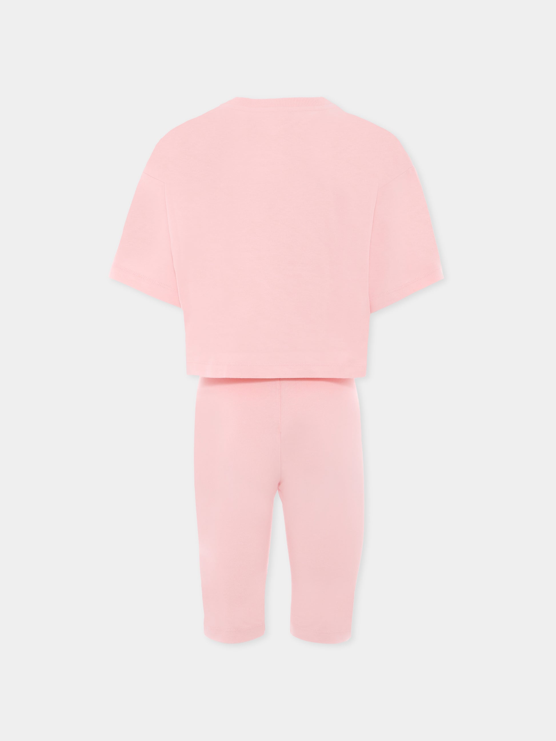 Completo rosa per bambina con Teddy Bear,Moschino Kids,HDG01H LBA00 50209