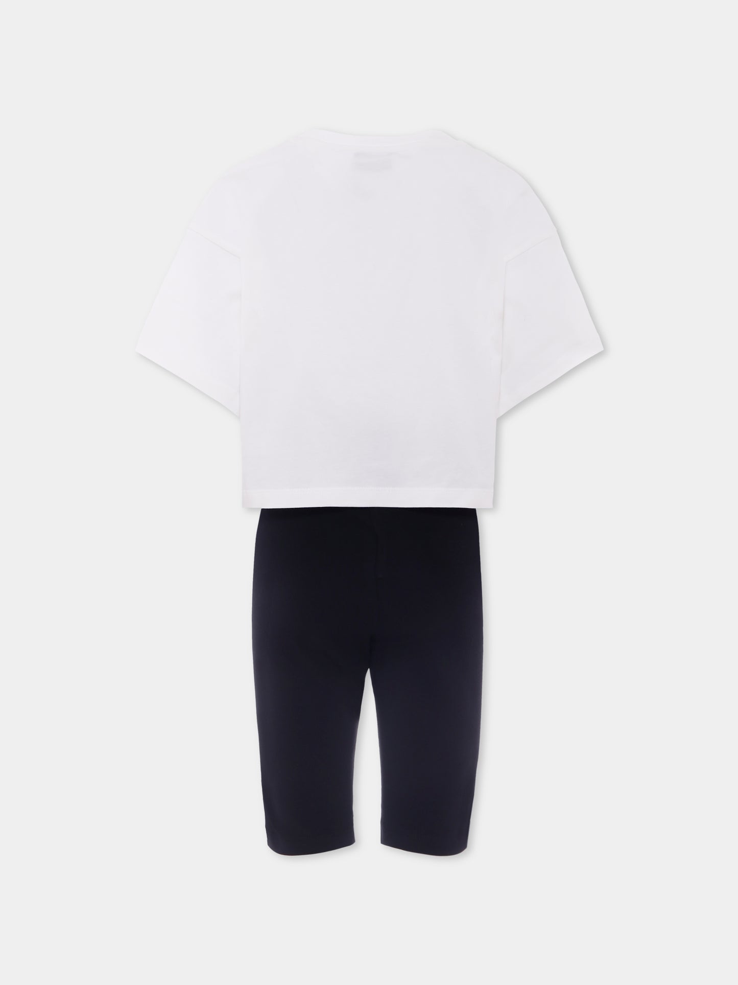 Completo bianco per bambina con Teddy Bear,Moschino Kids,HDG01H LBA00 81214