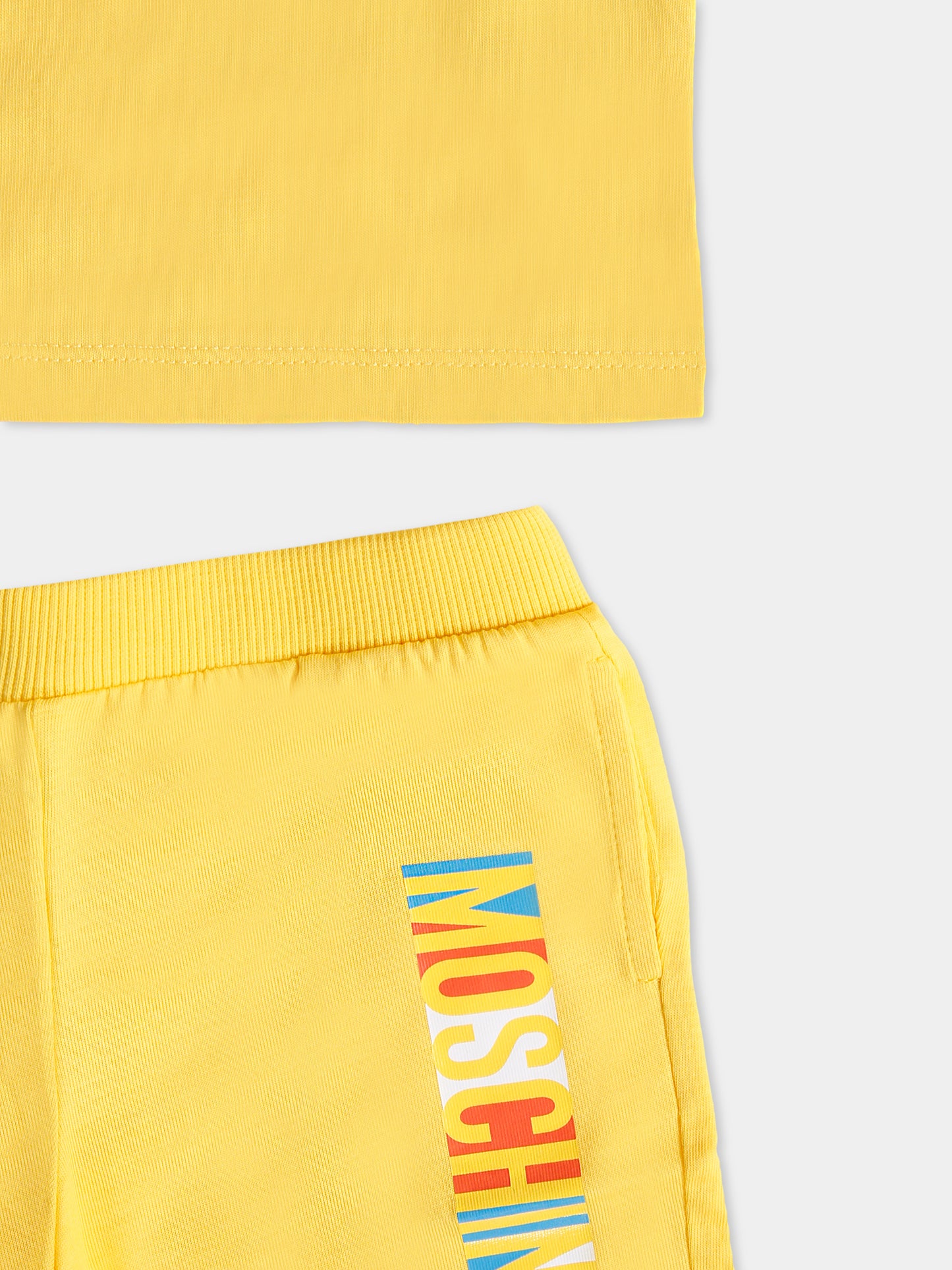 Completo giallo per neonato con Teddy Bear,Moschino Kids,MVG00M LAA02 50577