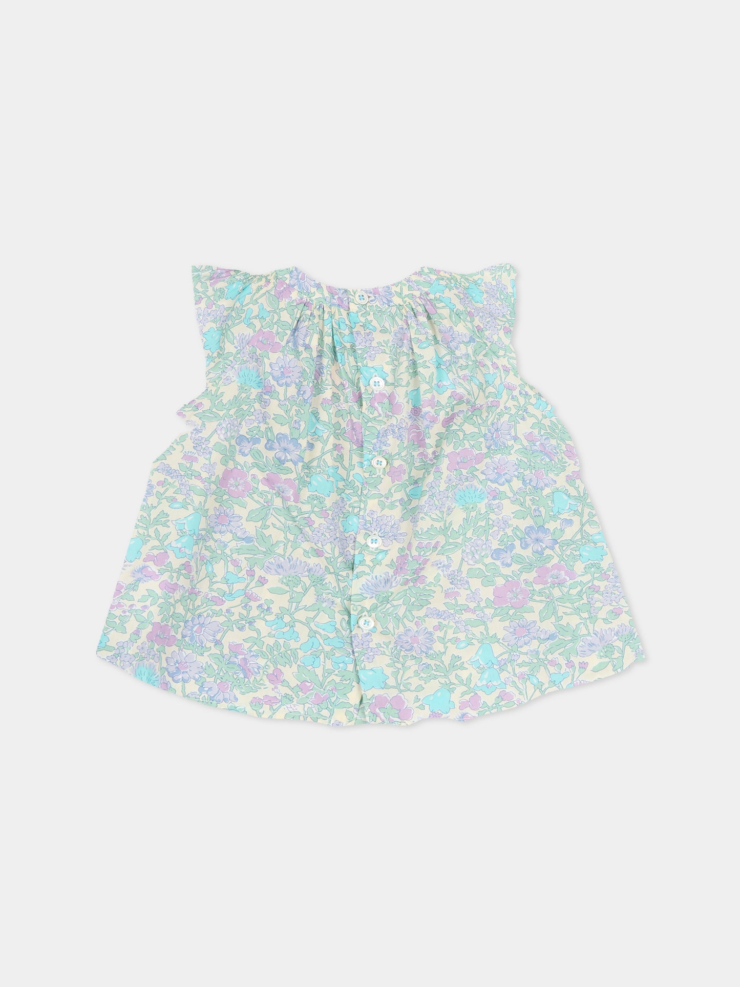 Camicia multicolor per neonata con stampa floreale,Bonpoint,C06XBLW00002 556