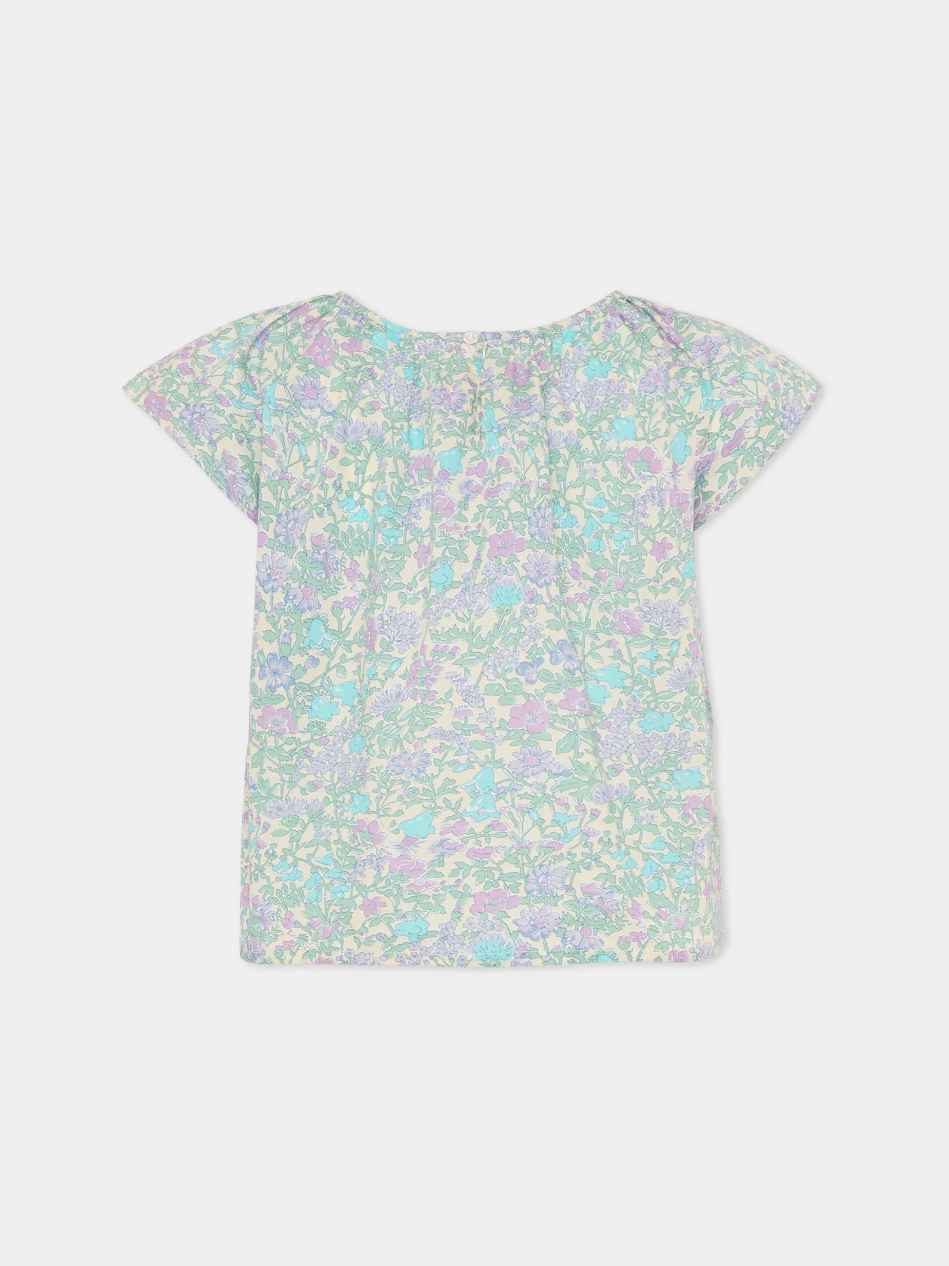Camicia multicolor per bambina con stampa floreale,Bonpoint,C06GBLW00005 556