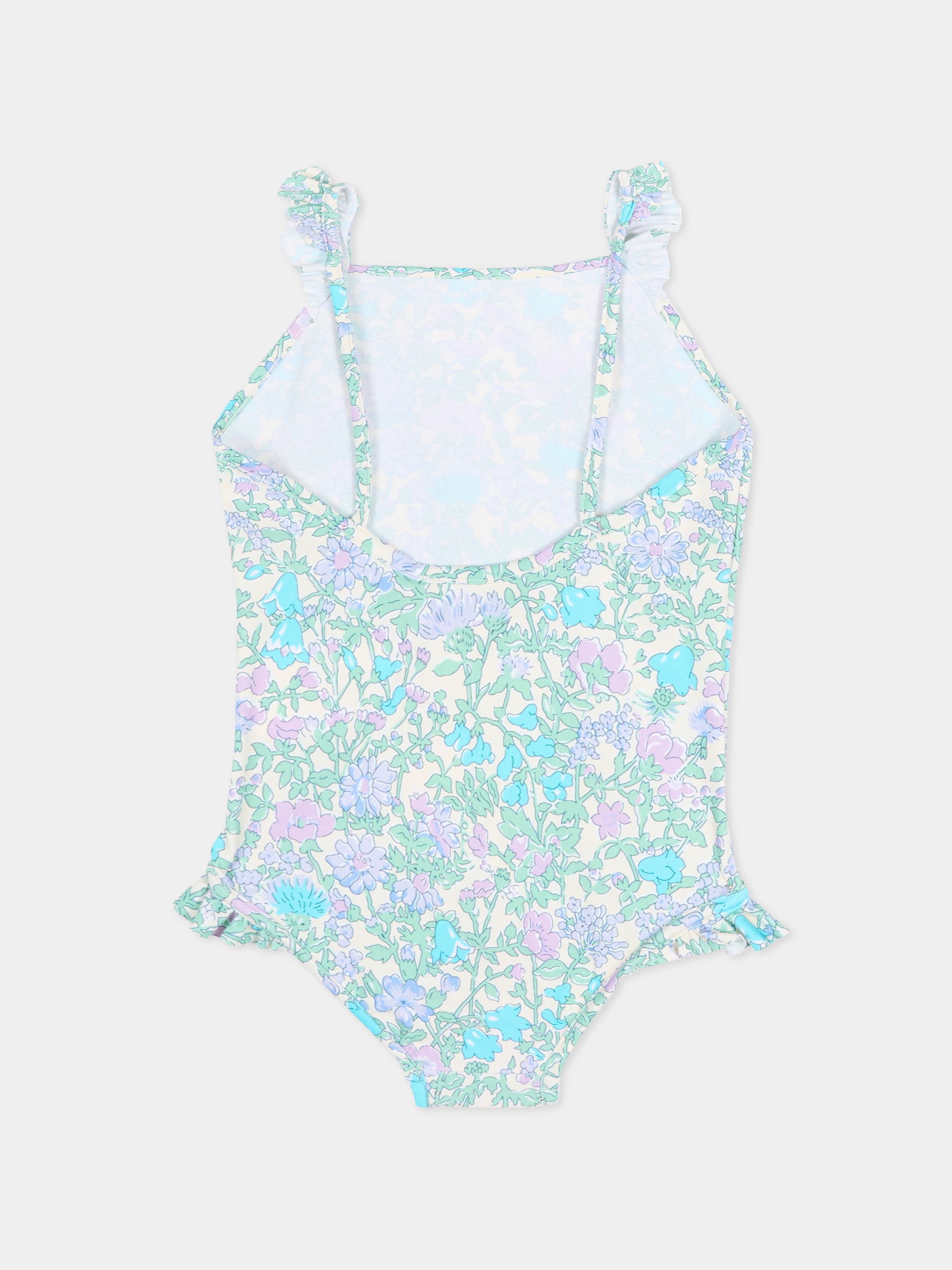 Costume intero multicolor per neonata con stampa floreale,Bonpoint,C06XSSW00001 556