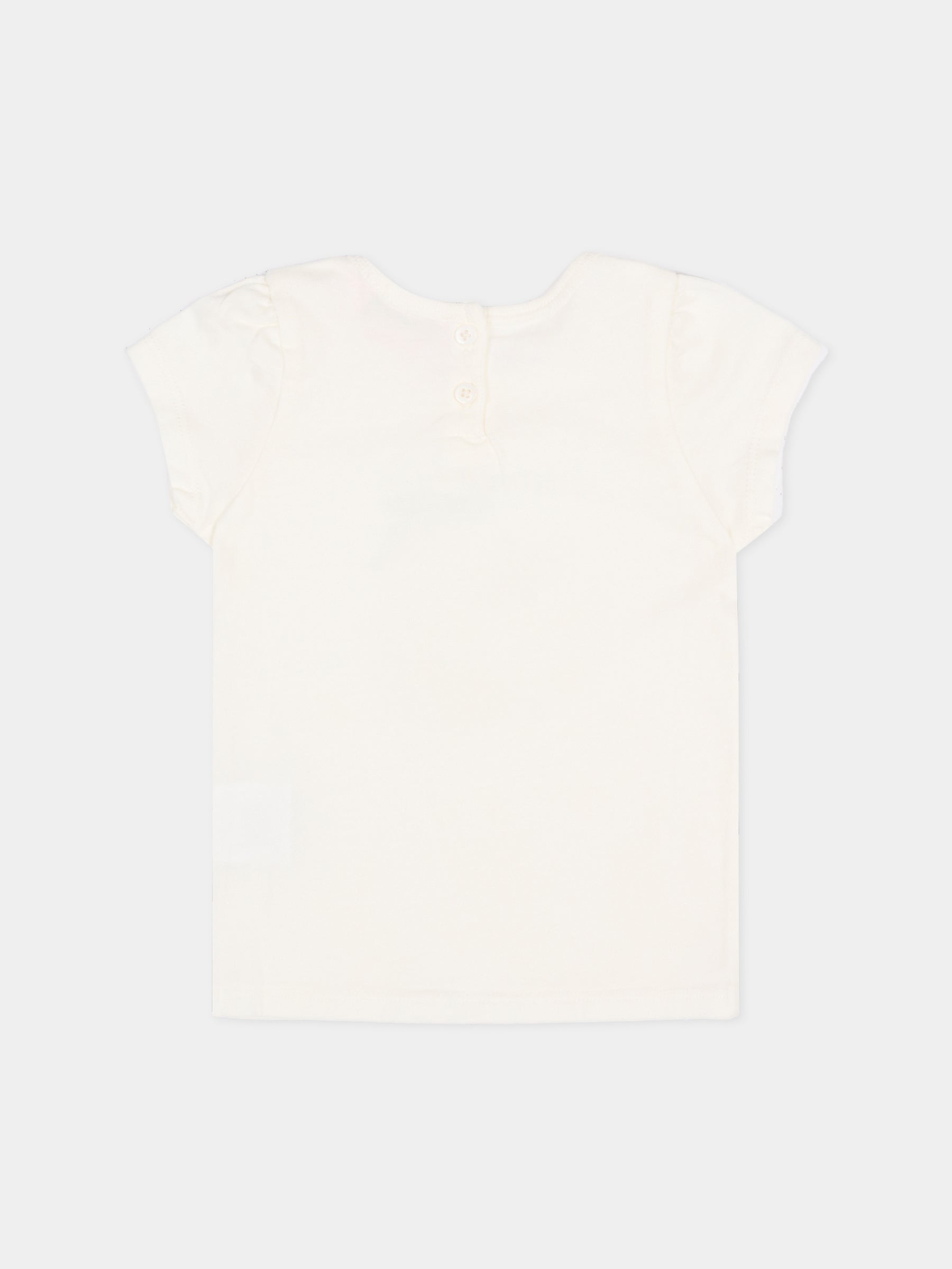 T-shirt avorio per neonata con ciliegie,Bonpoint,S06XTSK00001 102