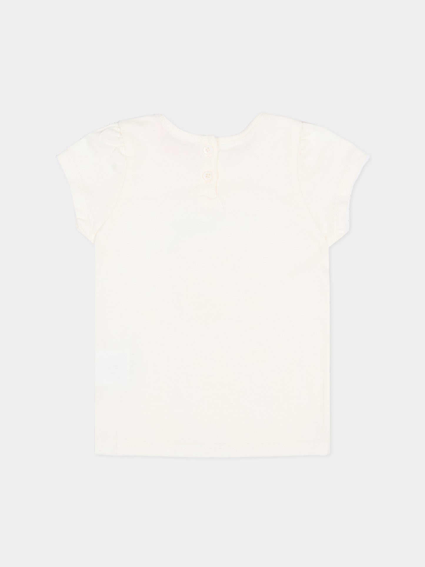 T-shirt avorio per neonata con ciliegie,Bonpoint,S06XTSK00001 102