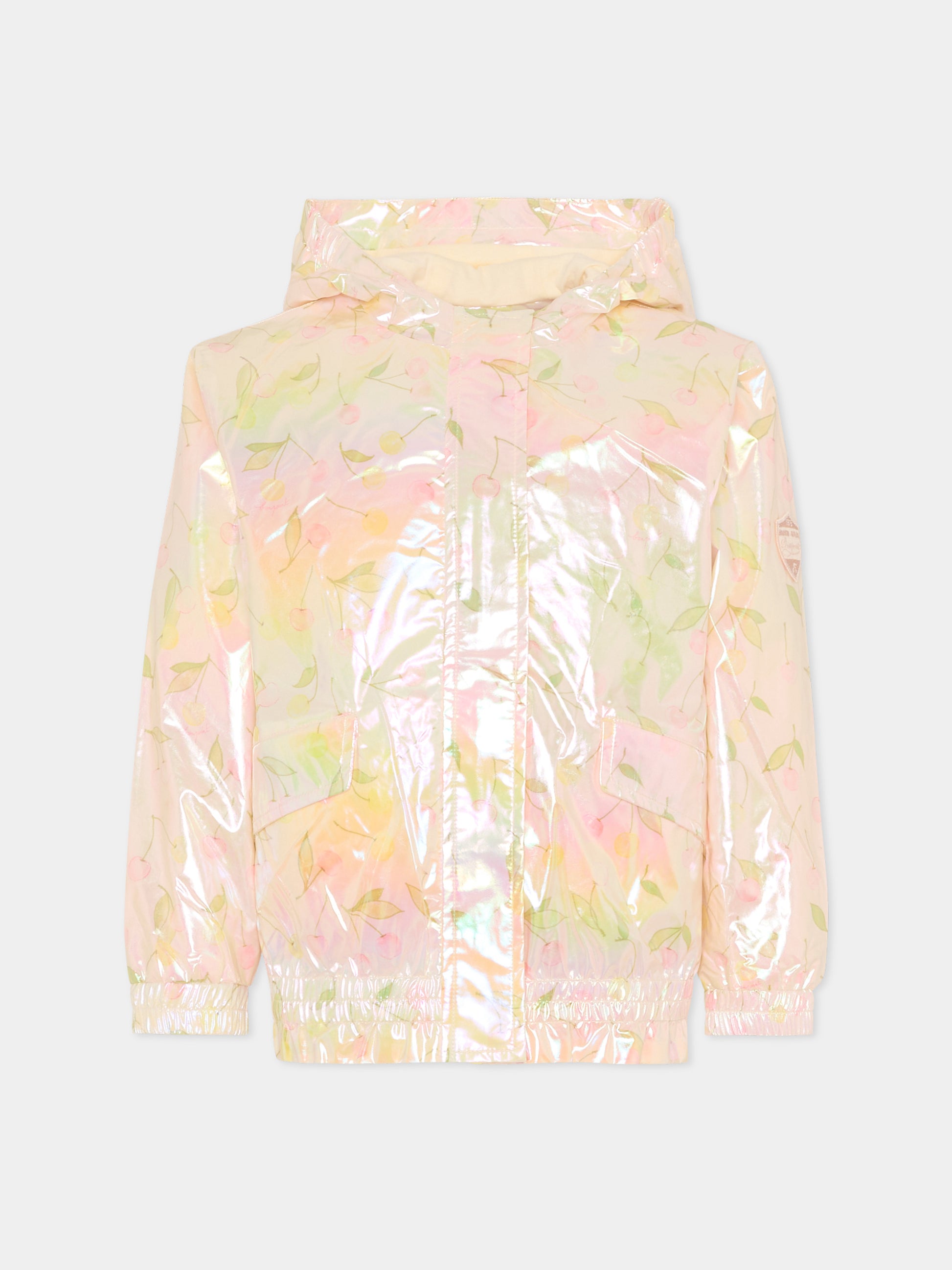 Giubbotto rosa per bambina con ciliegie,Bonpoint,S06GOUW00004 625