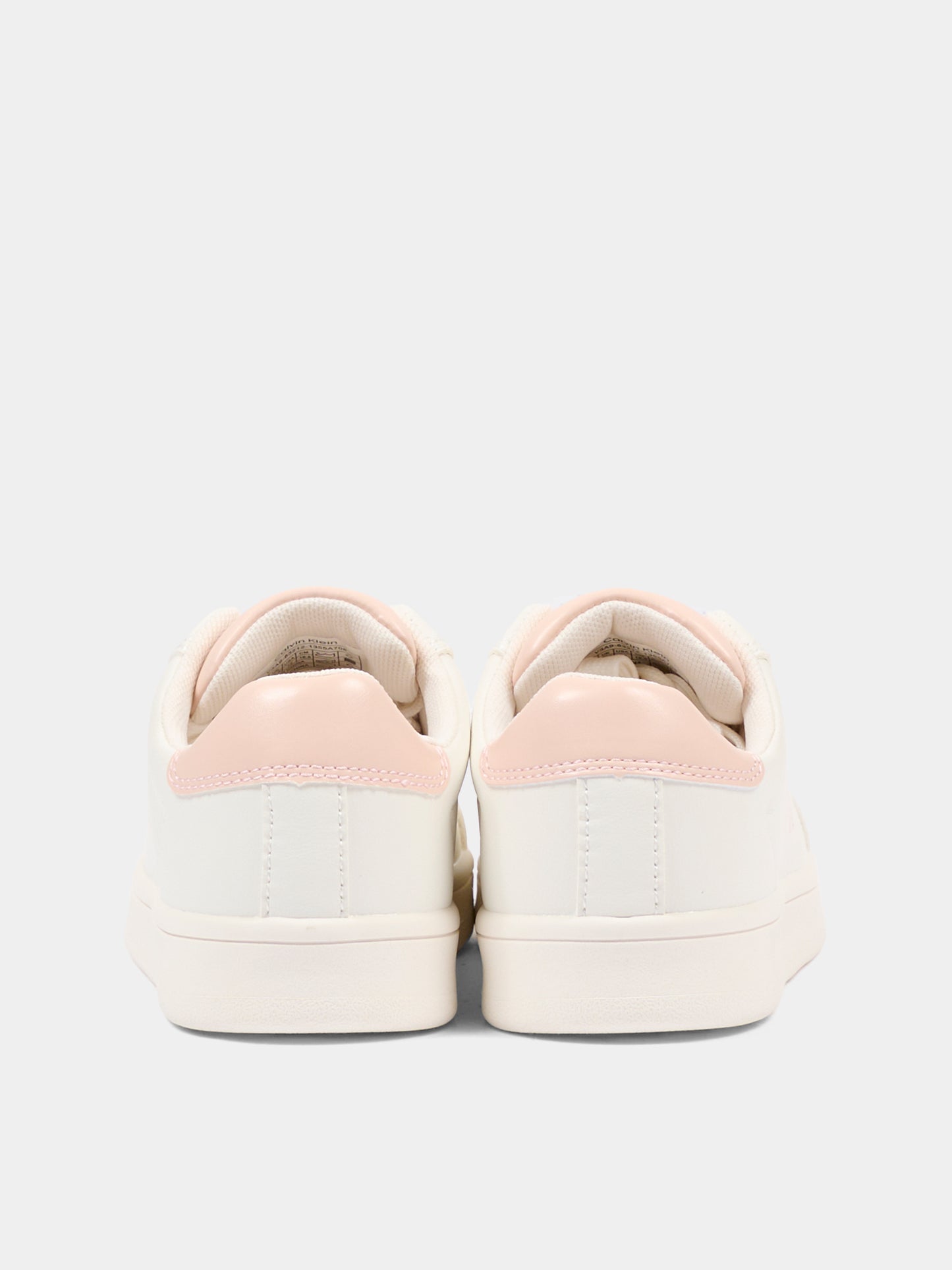 Sneakers bianche per bambina con logo rosa,Calvin Klein Kids,V3A9 83212 1355A708