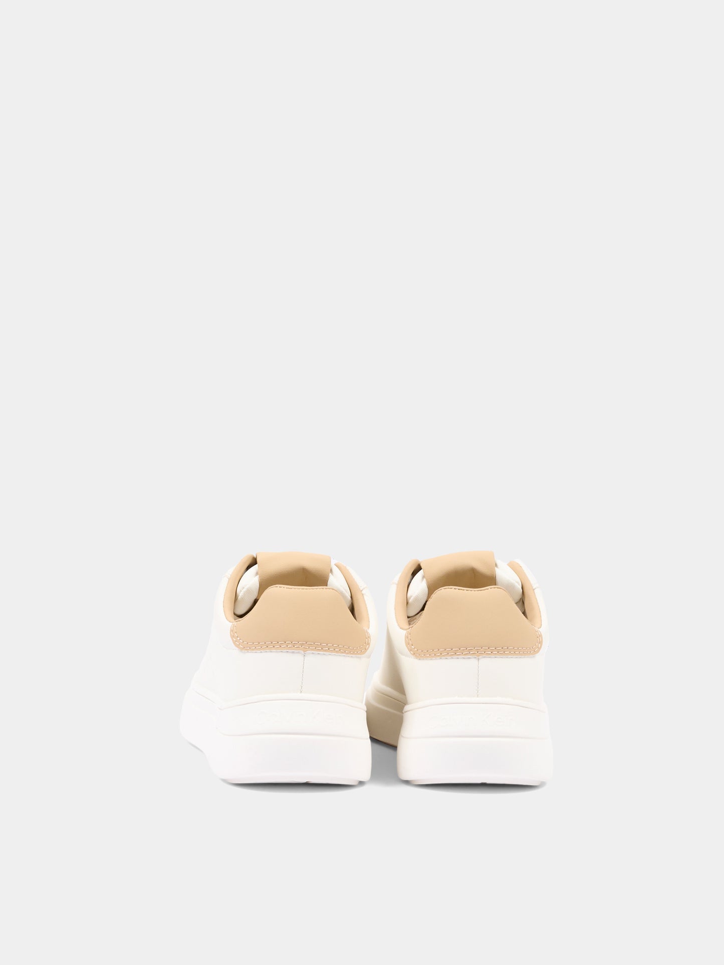 Sneakers bianche per bambino con logo,Calvin Klein Kids,V3X9 83301 1355A472