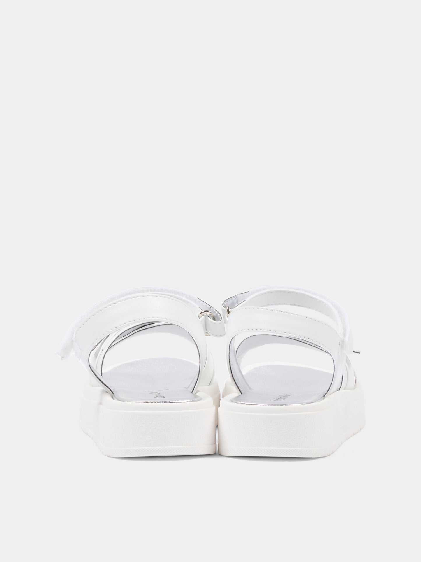 Sandali bianchi per bambina con logo,Calvin Klein Kids,V4A2 83260 0326100