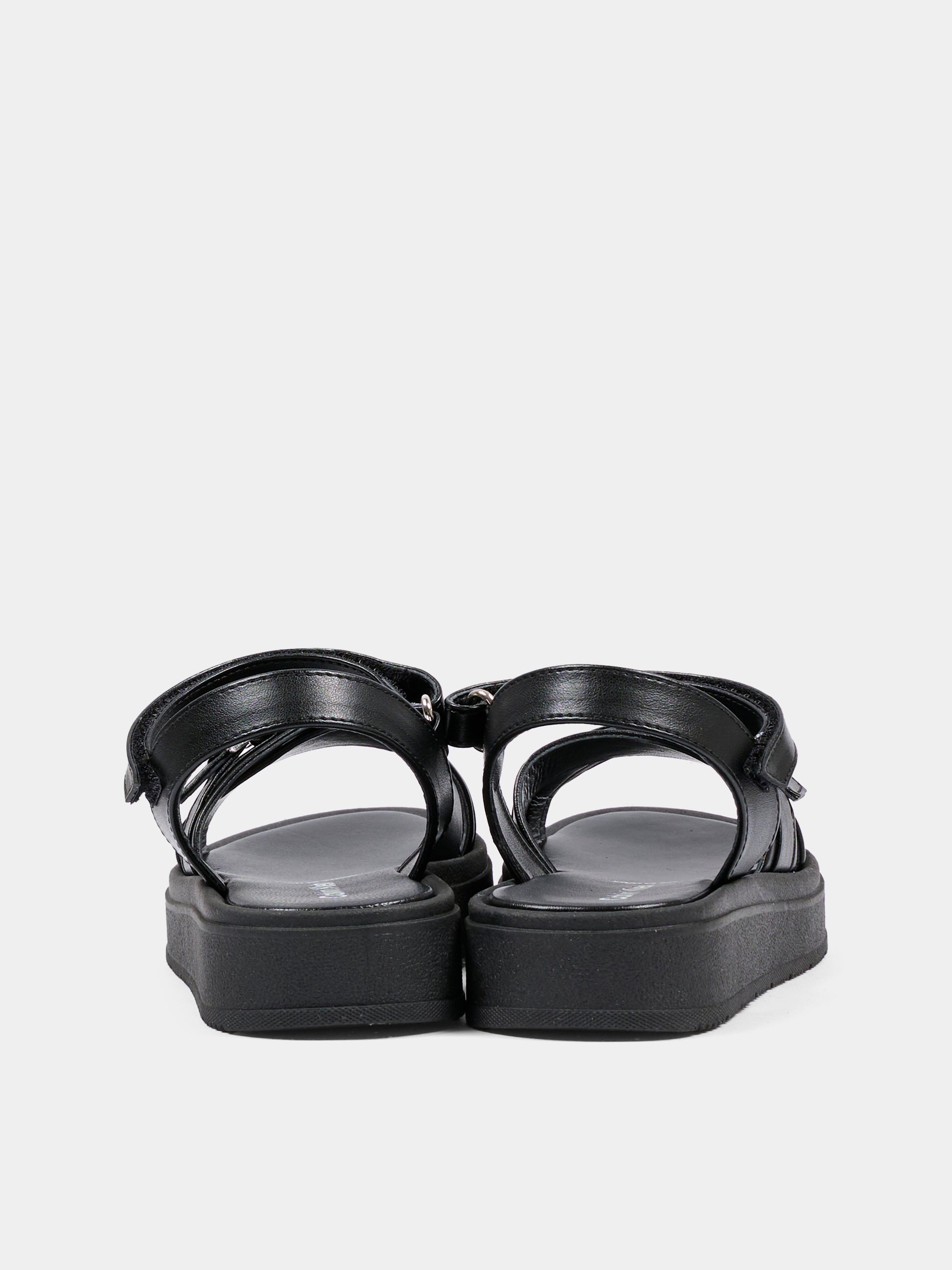 Sandali neri per bambina con logo,Calvin Klein Kids,V4A2 83260 0326999