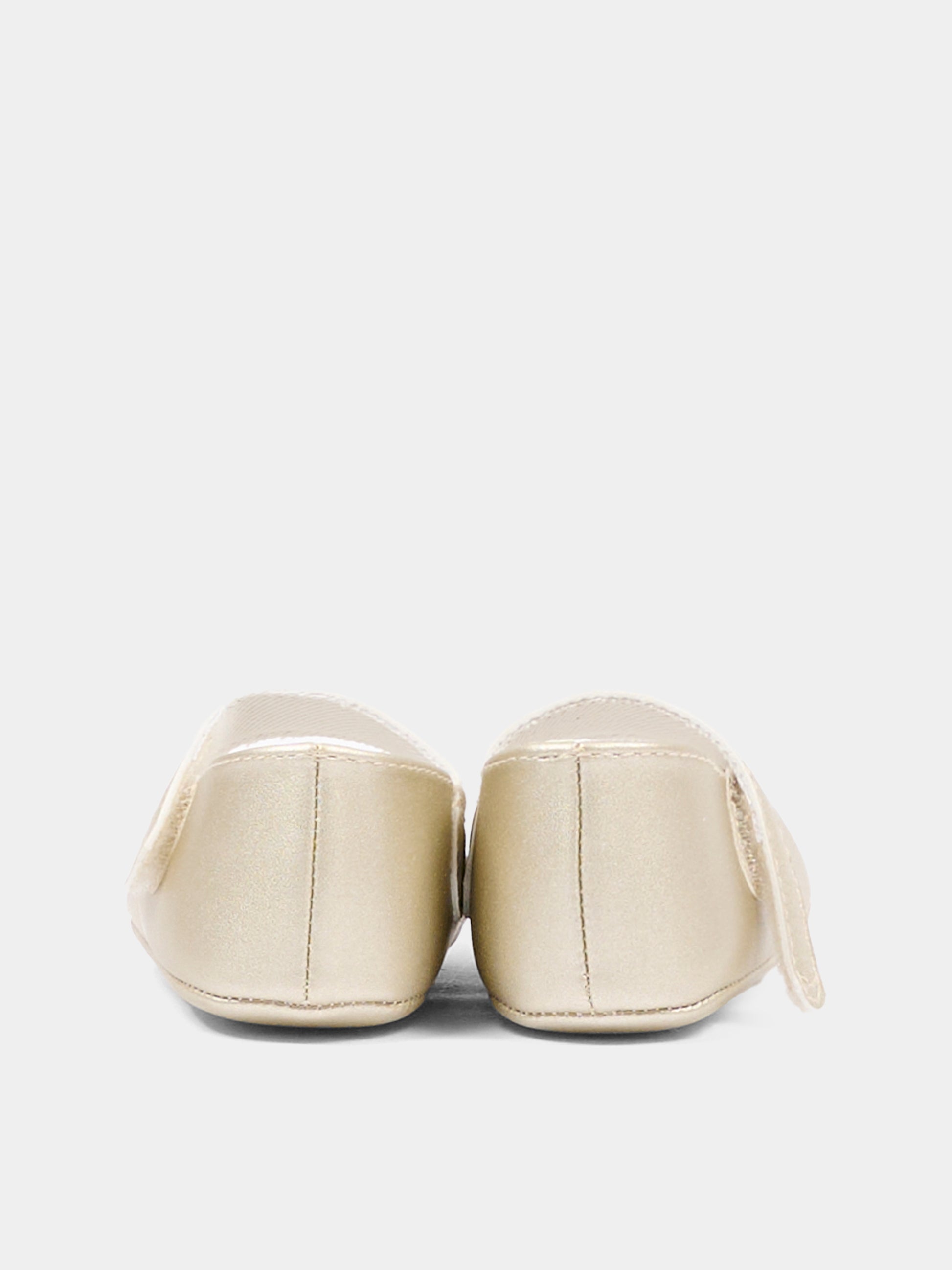 Ballerine oro per neonata con logo,Tommy Hilfiger Junior,T0A3 34220 0995514