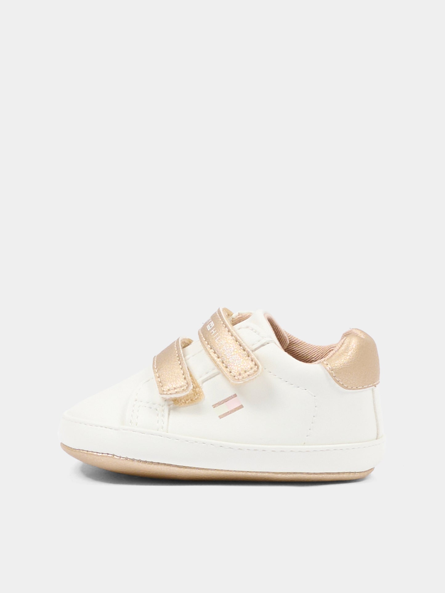 Sneakers oro per neonata con bandierina,Tommy Hilfiger Junior,T0A9 34221 1582A708