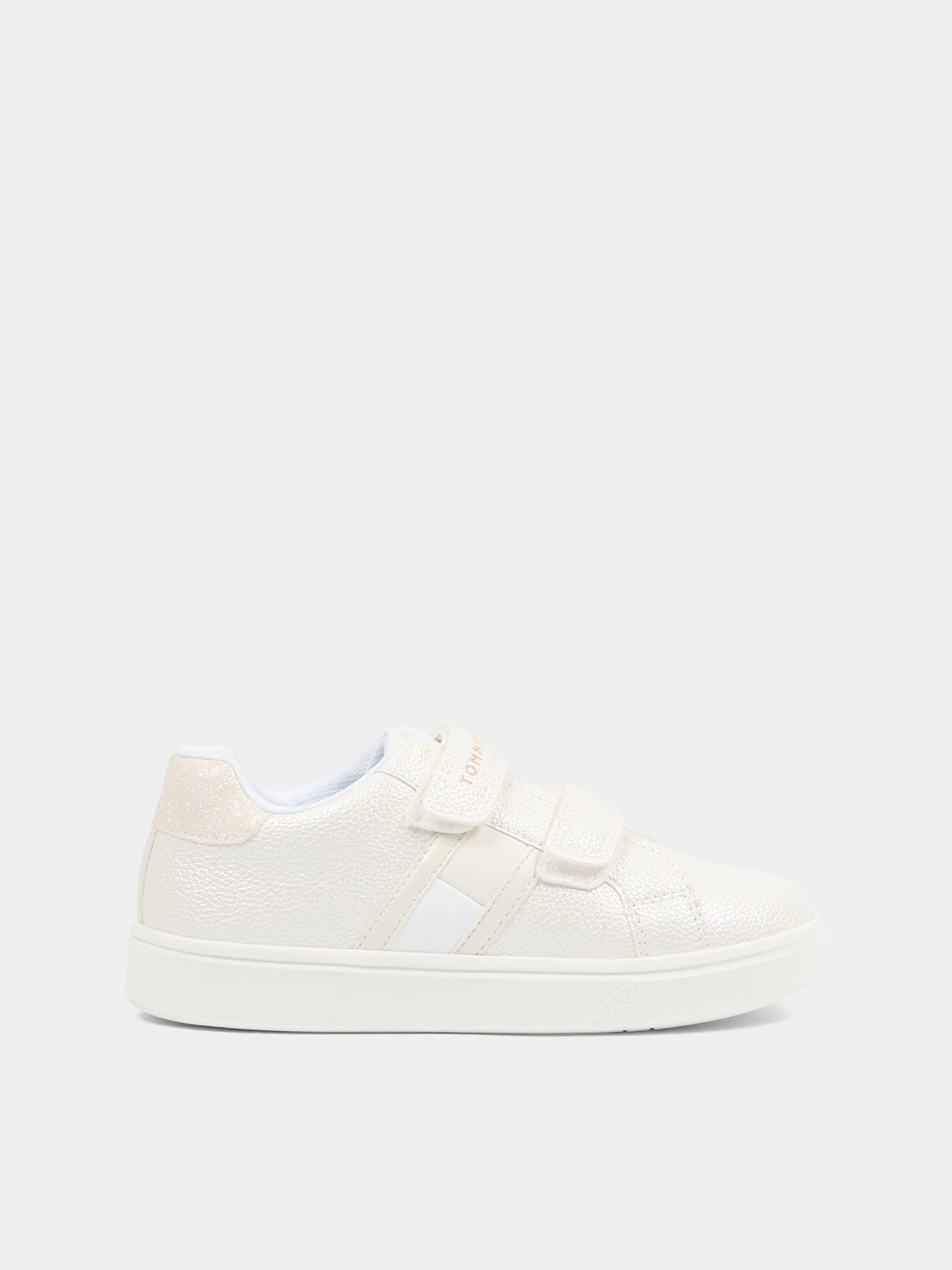 Sneakers argento per neonata e bambina con logo,Tommy Hilfiger Junior,T1A9 34231 0375100