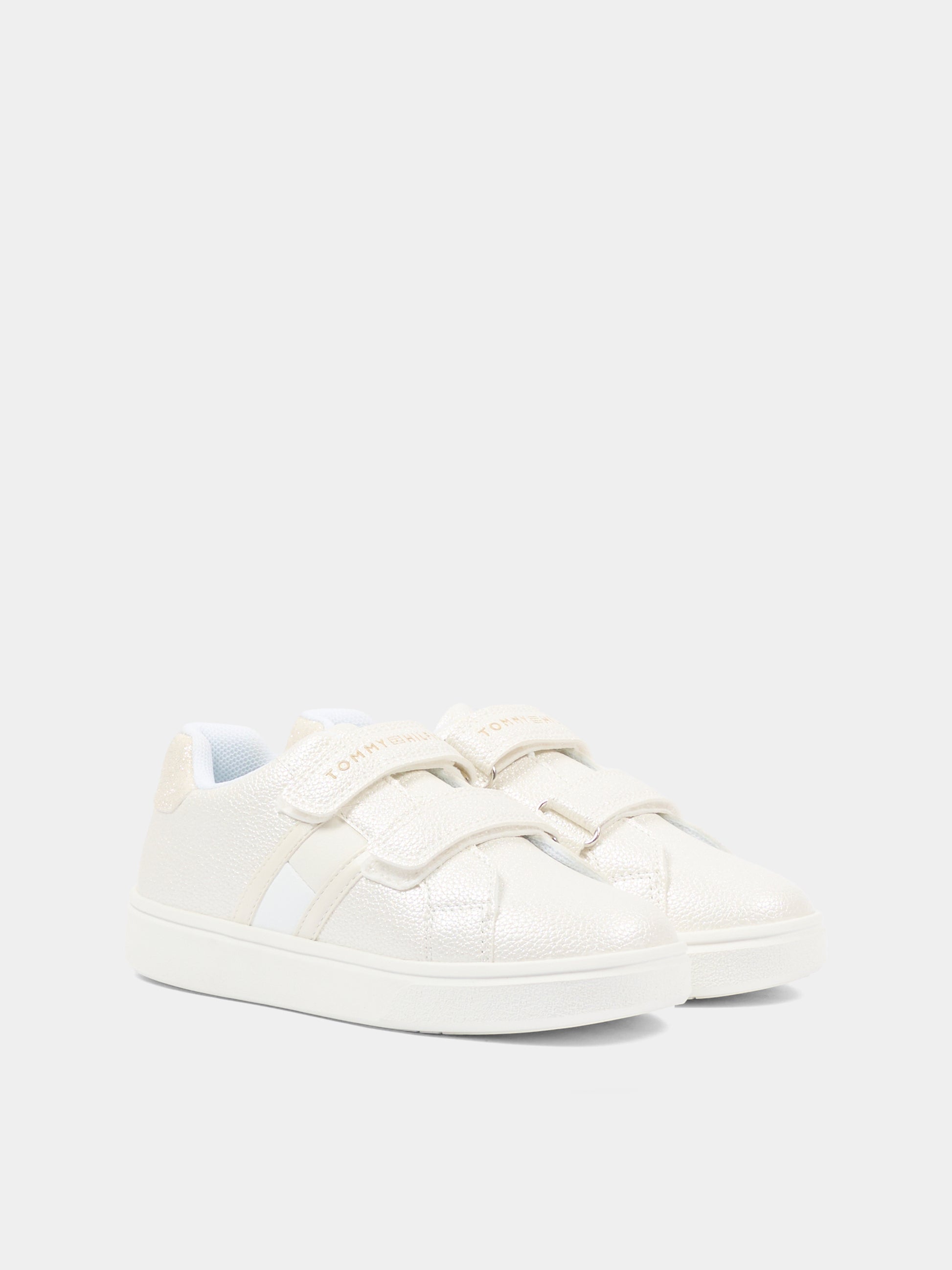 Sneakers argento per neonata e bambina con logo,Tommy Hilfiger Junior,T1A9 34231 0375100