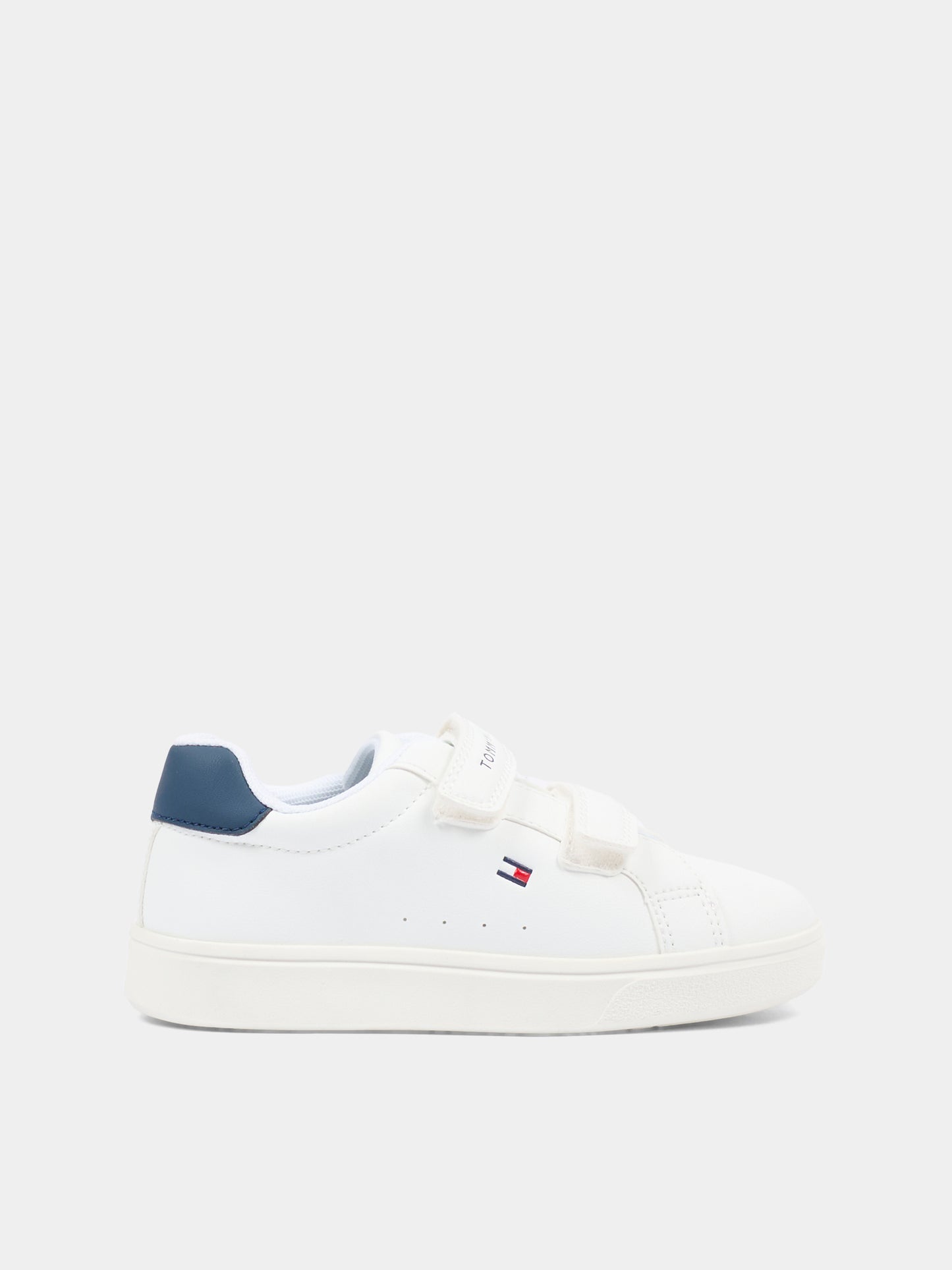Sneakers bianche per neonato e bambino con logo,Tommy Hilfiger Junior,T1X9 34338 1355X336