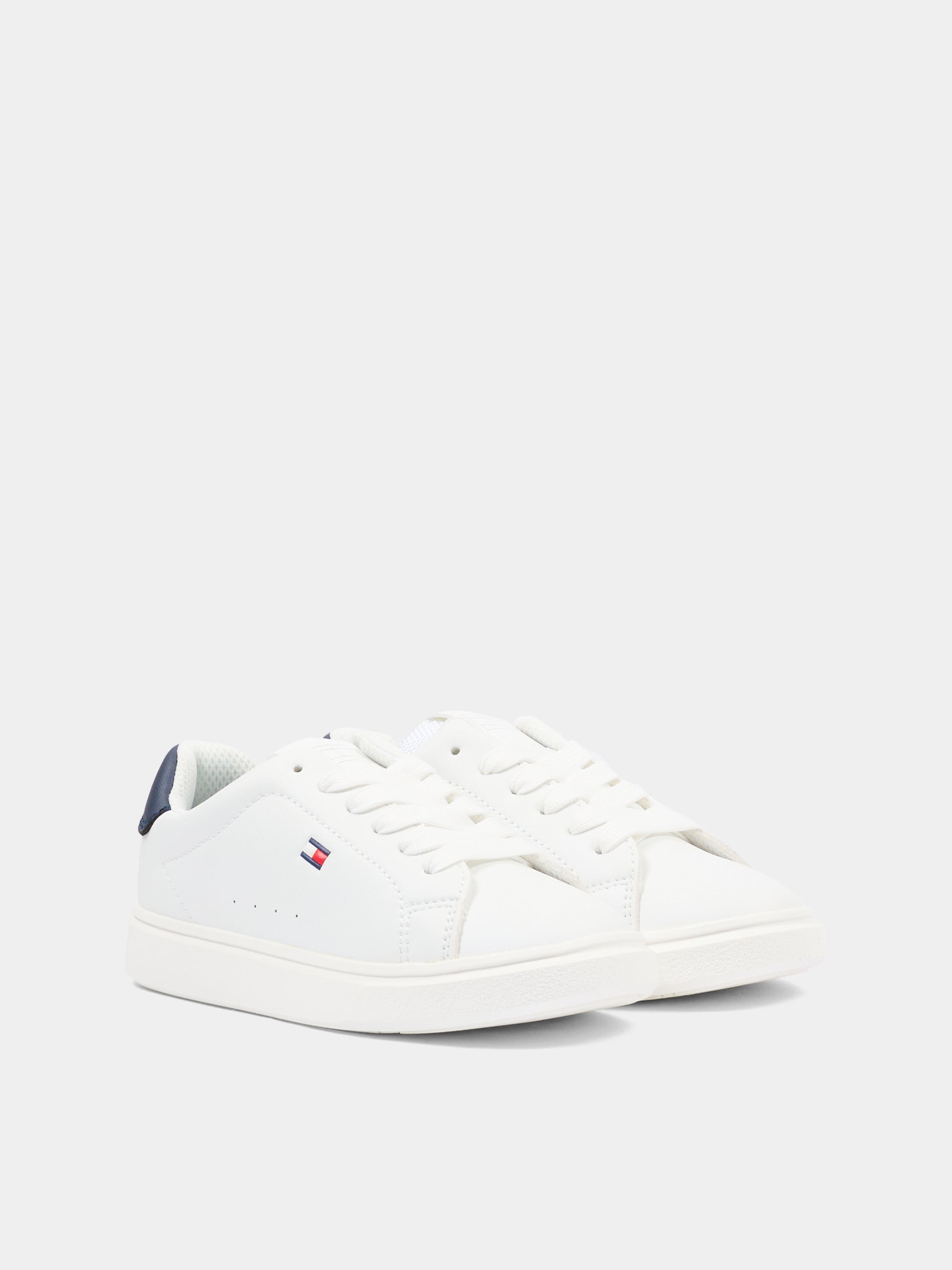 Sneakers bianche per bambino con logo,Tommy Hilfiger Junior,T3X9 34350 1355X336