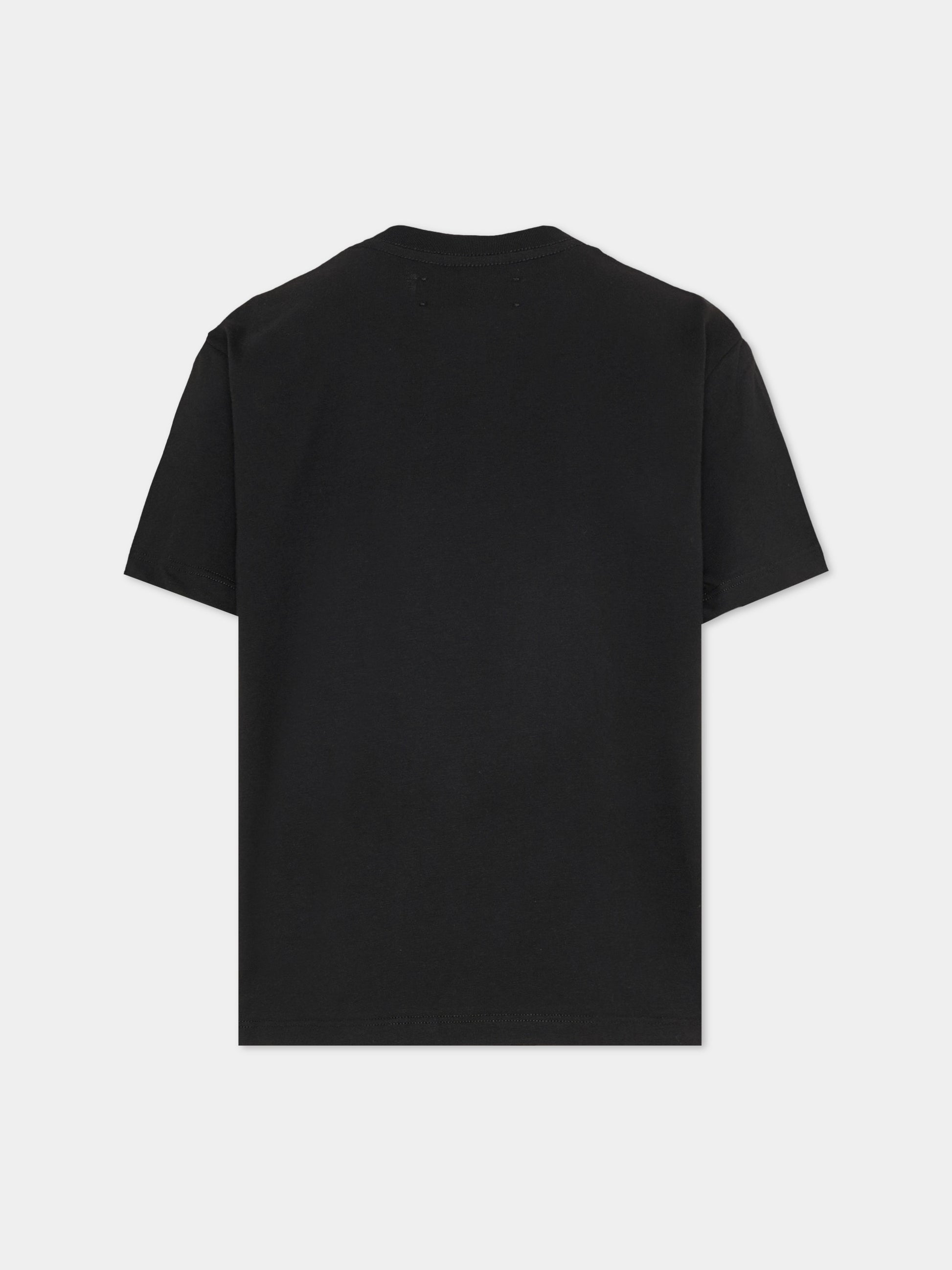 T-Shirt nera per bambini con stampa tigre,Amiri,ACTOJR1004 BLACK