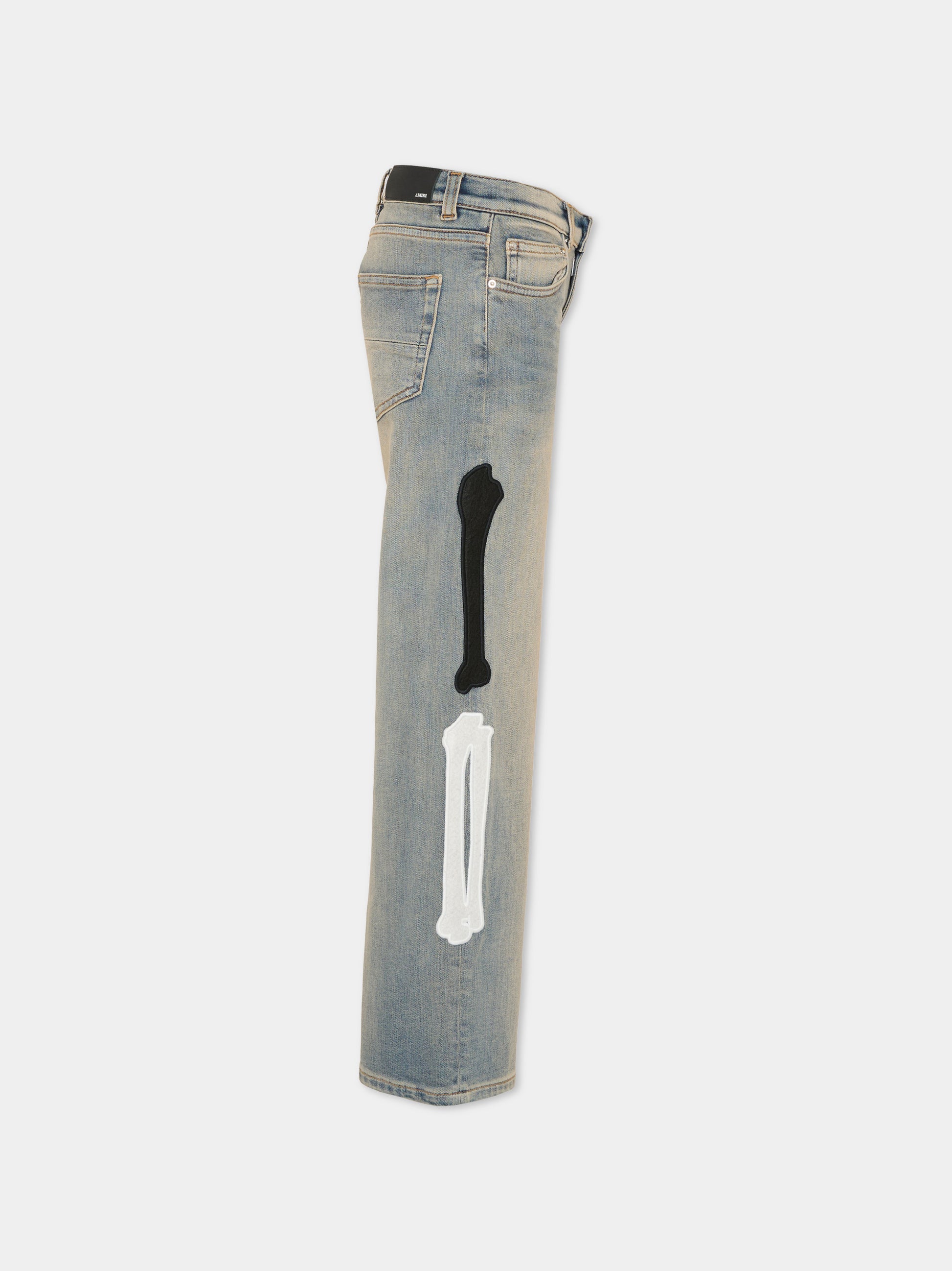 Jeans denim per bambini con ricami,Amiri,ACBMPA1006 ANTIQUE INDIGO