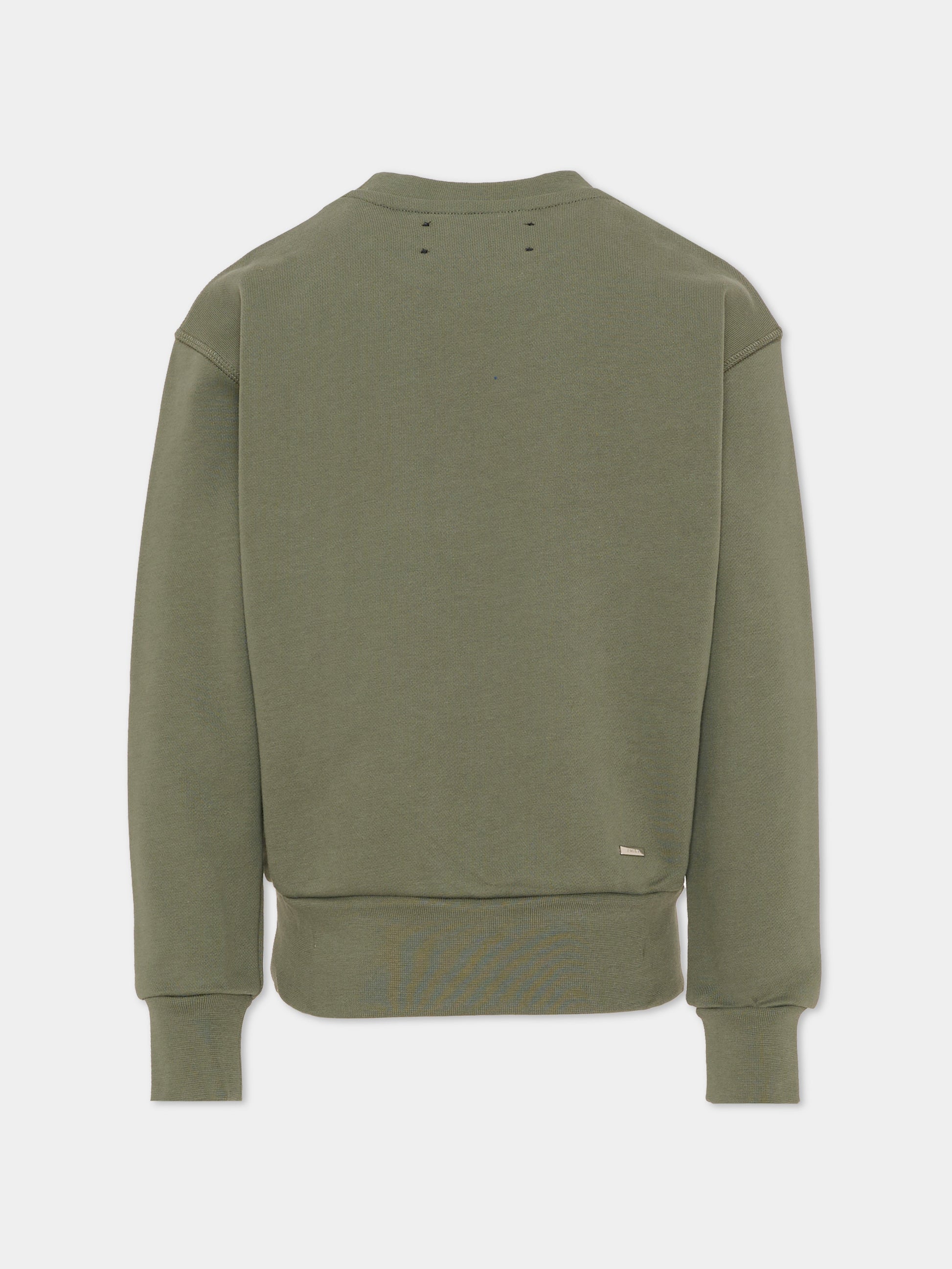 Felpa verde per bambini con logo,Amiri,ACTOJR1003 DARK SAGE