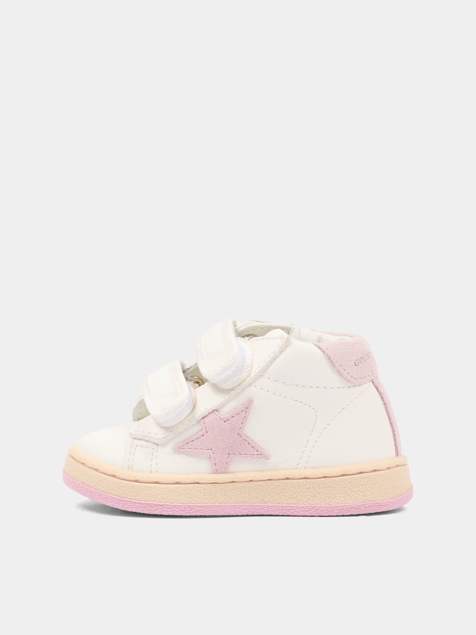 Sneakers bianche June Ballstar per neonata e bambina con logo,Golden Goose,GJF00386 F005301 11202