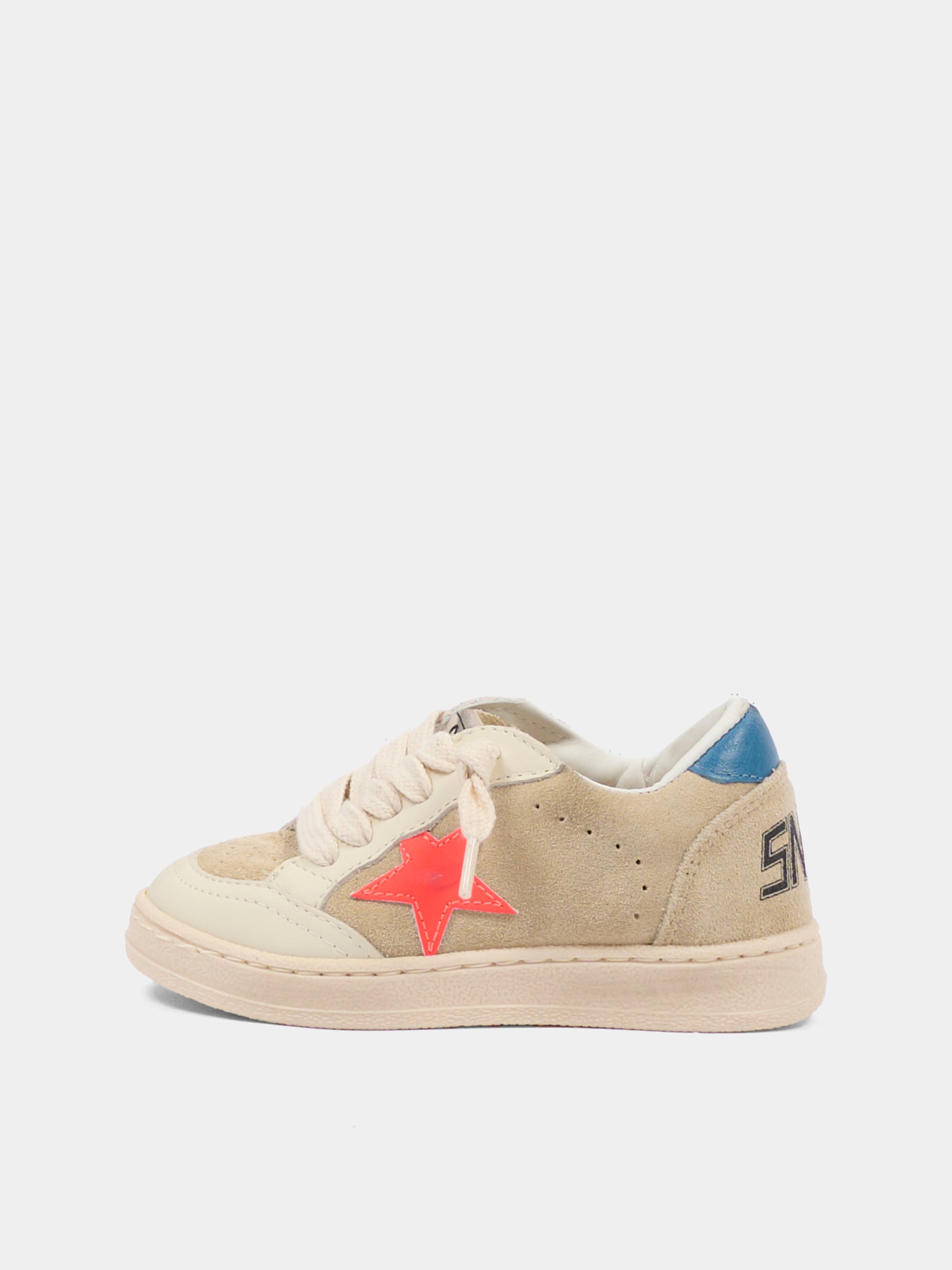 Sneakers Ball Star multicolor per bambino con logo,Golden Goose,GJF00439 F008050 15863