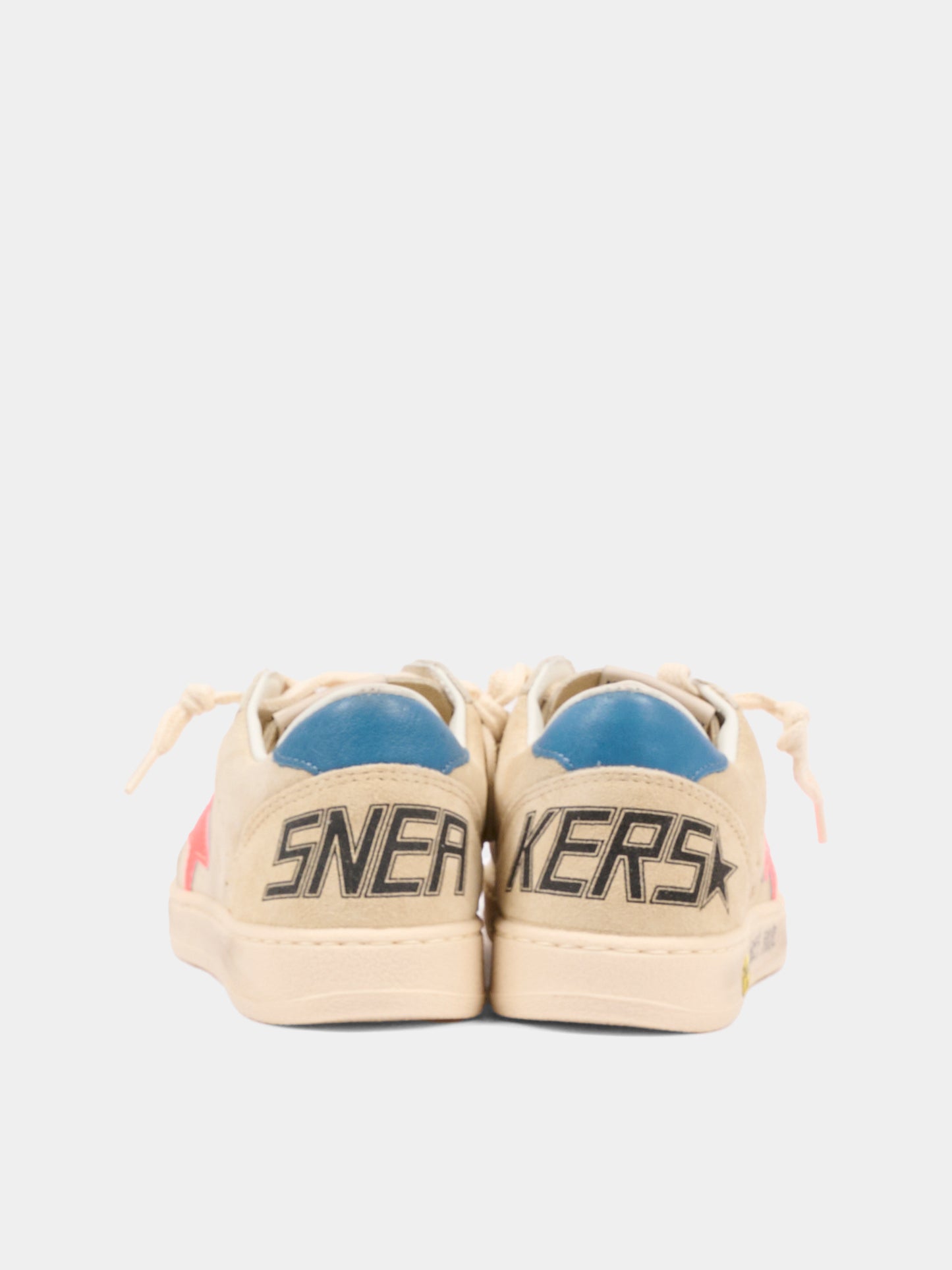 Sneakers Ball Star beige per bambino con stella,Golden Goose,GYF00439 F008050 15863