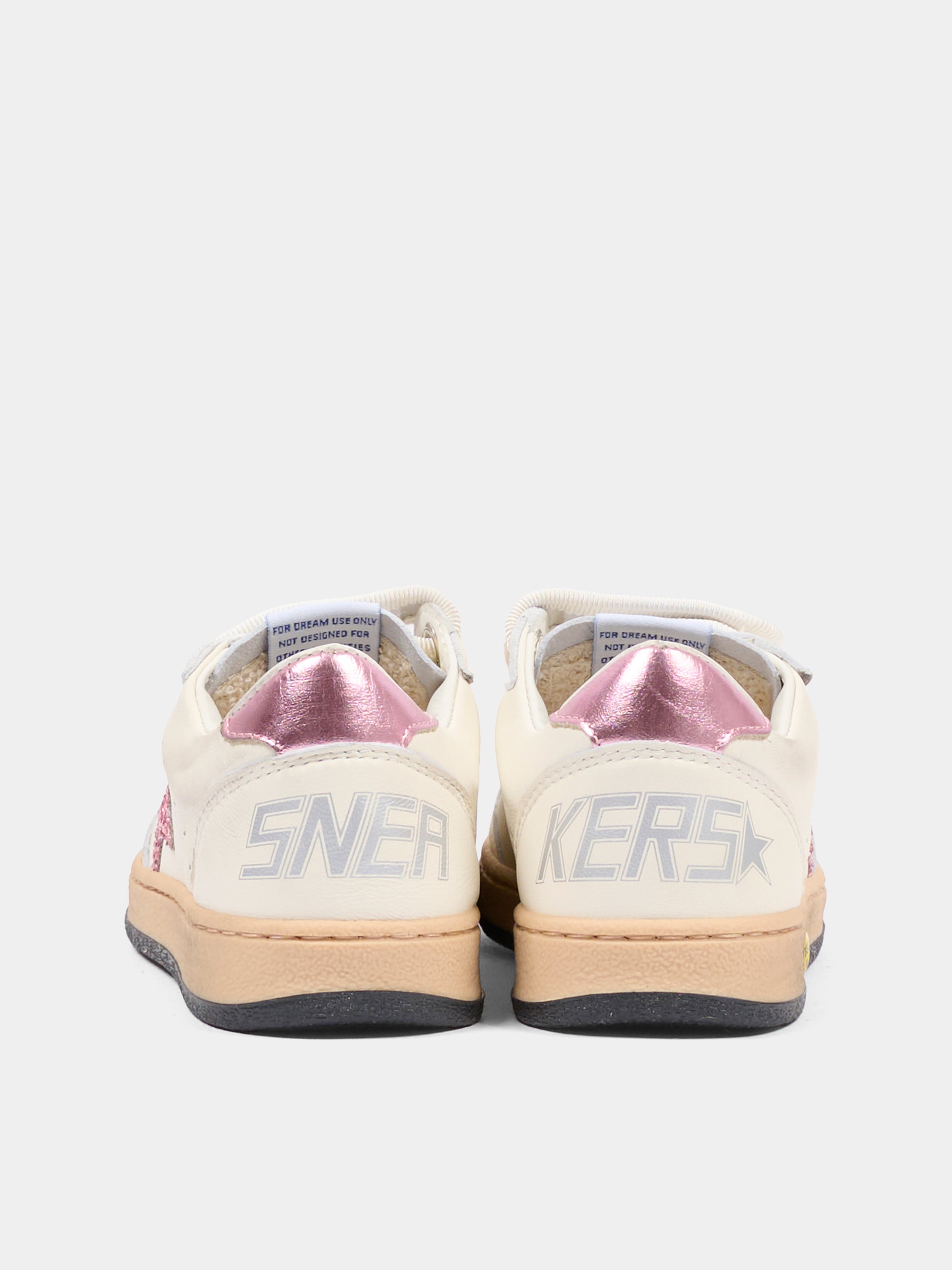 Sneakers Ball Star bianche per bambina con stella,Golden Goose,GJF00501 F004241 11224