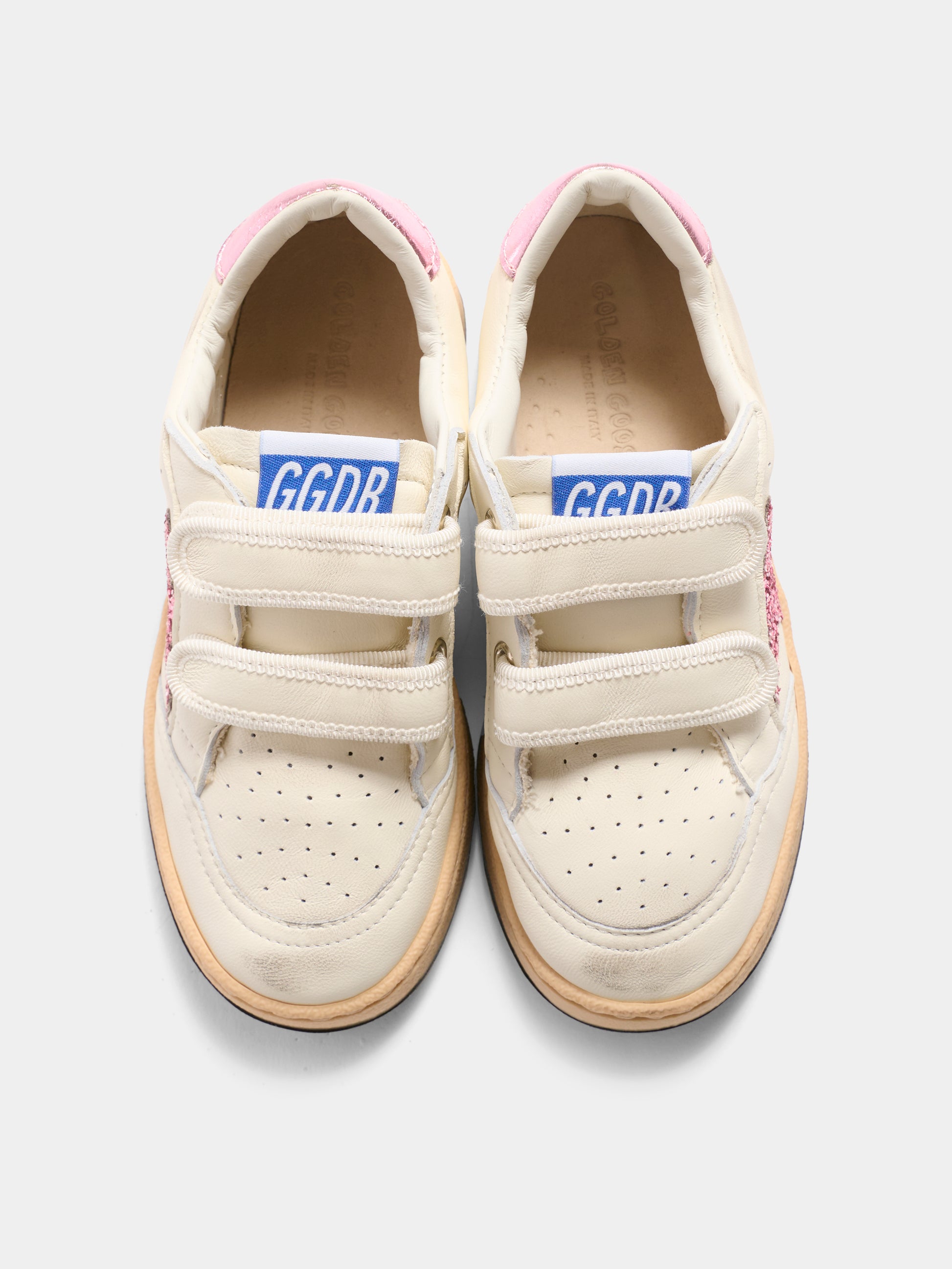 Sneakers Ball Star bianche per bambina con stella,Golden Goose,GYF00501 F004241 11224