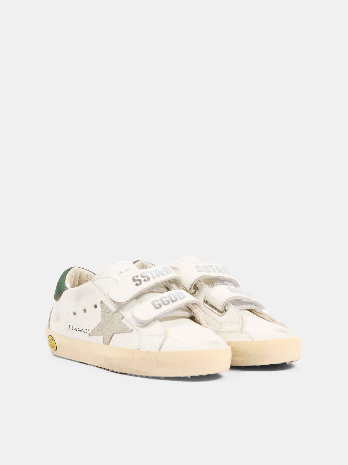Sneakers Old School bianche per neonati e bambini con stella,Golden Goose,GJF00177 F008042 10594