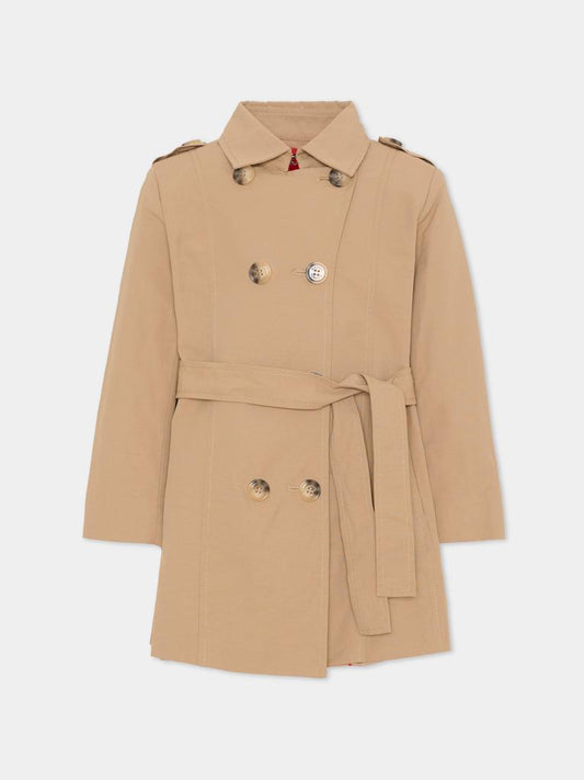 Trench beige per bambina,Max&co,MX0011 MX003 MX700
