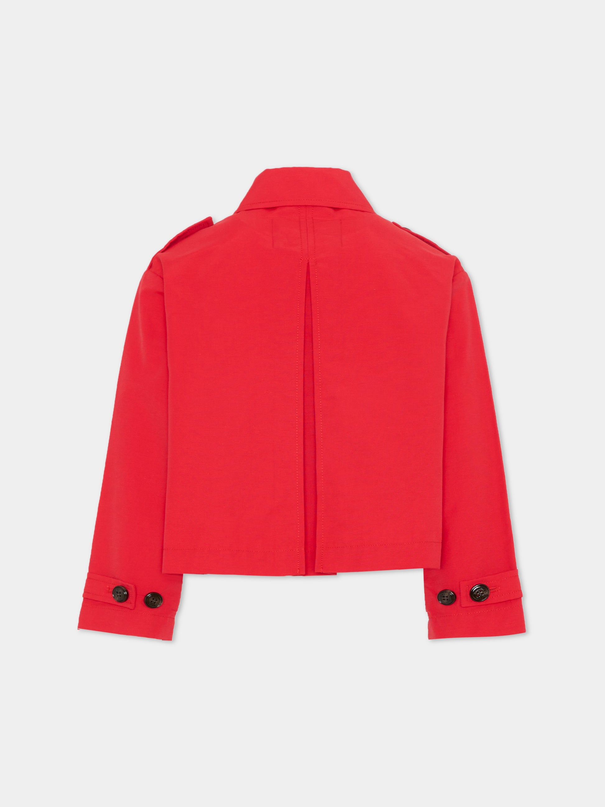 Trench rosso per bambina,Max&co,MX0281 MX003 MX400