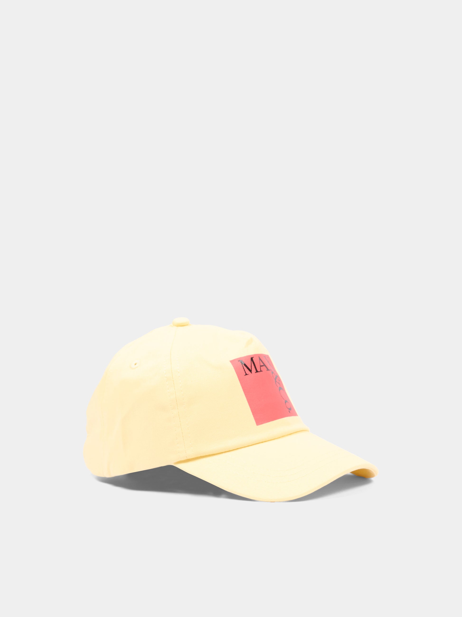 Cappello giallo per bambina con logo,Max&co,MX0322 MX01L MX105