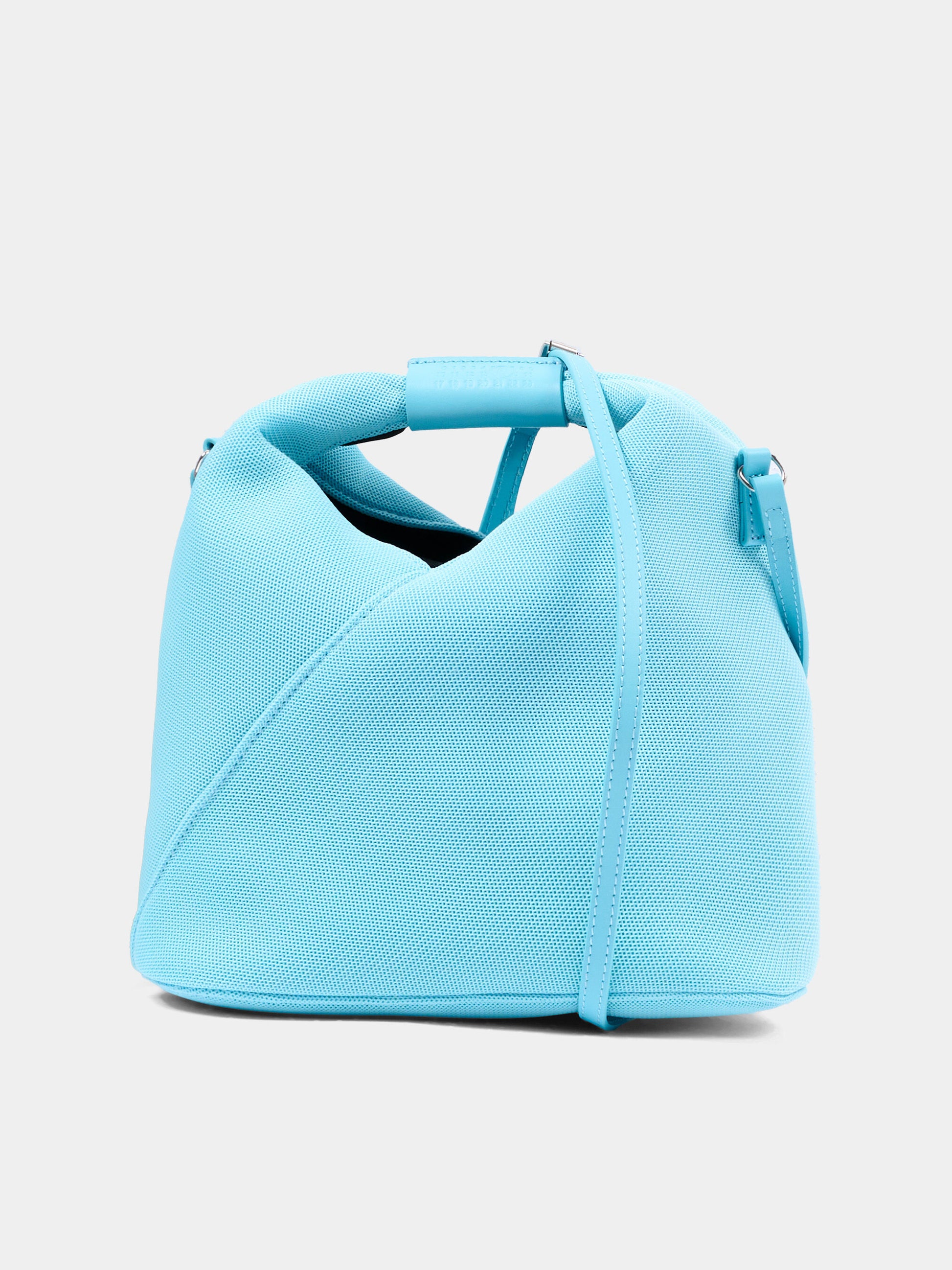 Borsa azzurra per bambina con logo,Mm6 Maison Margiela,M60921 P6414 T6299