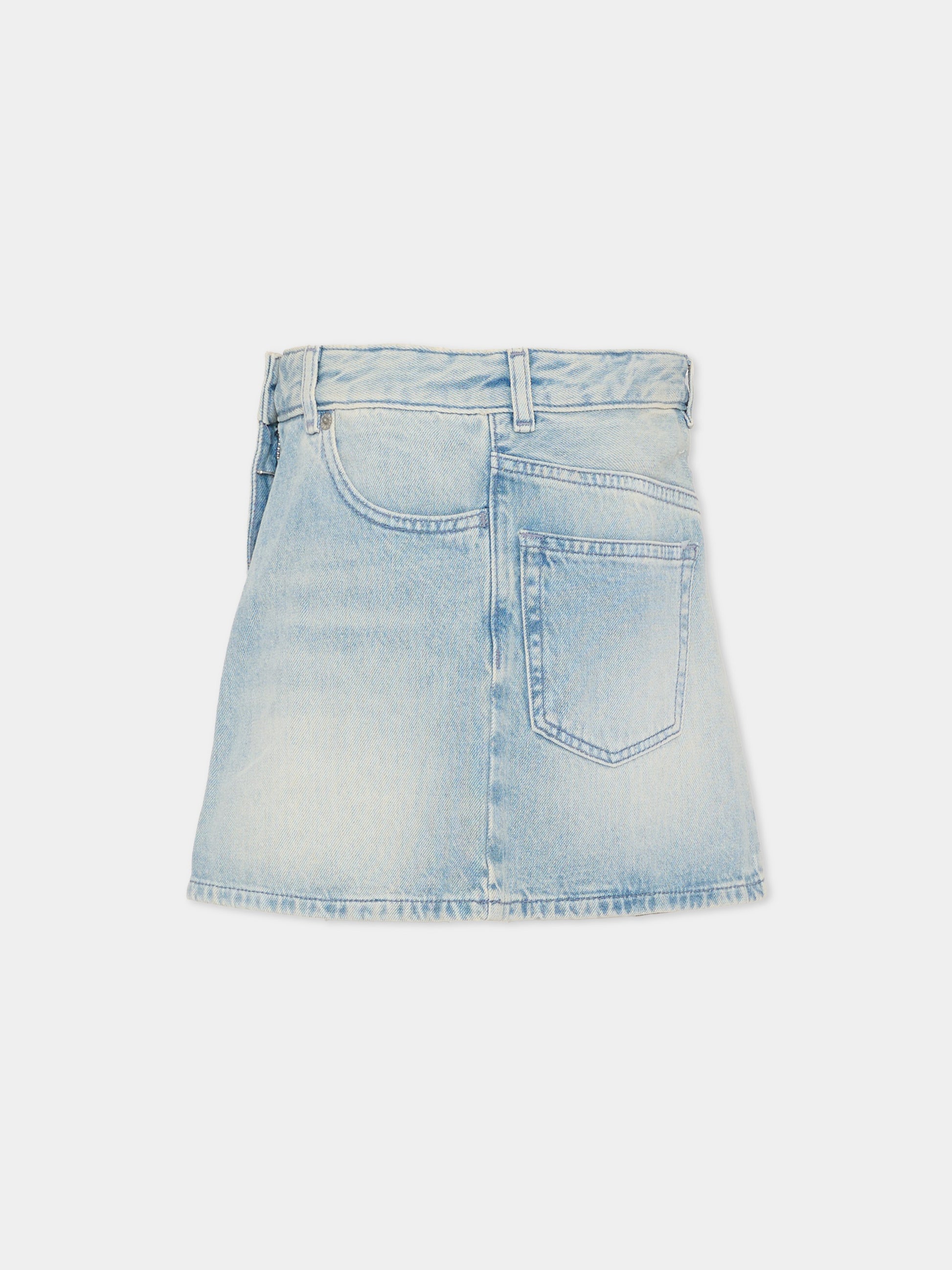 Gonna denim per bambina con logo,Mm6 Maison Margiela,M60975 MM06Y M601