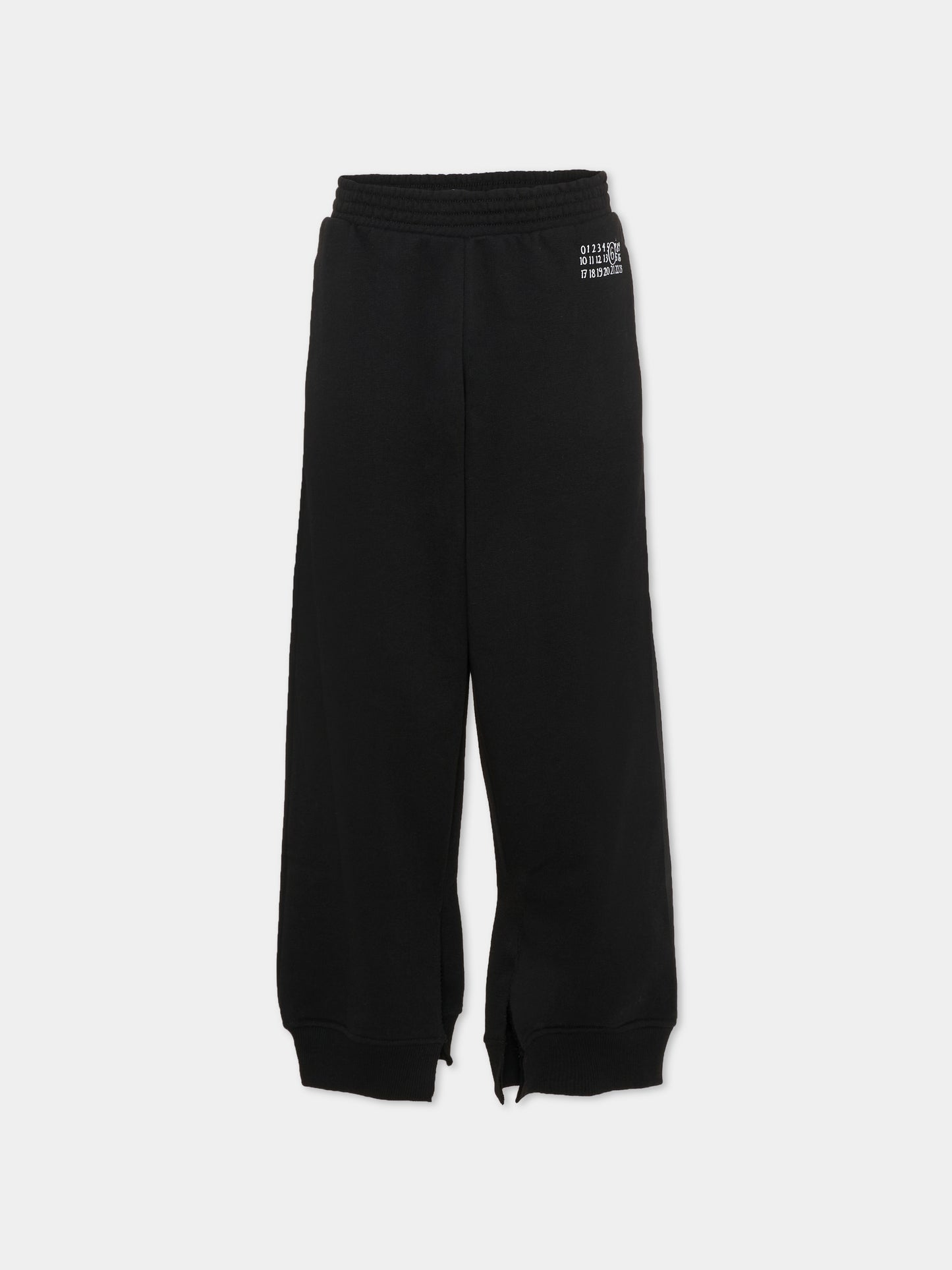 Pantaloni neri per bambini con logo,Mm6 Maison Margiela,M61000 MM02X M6900