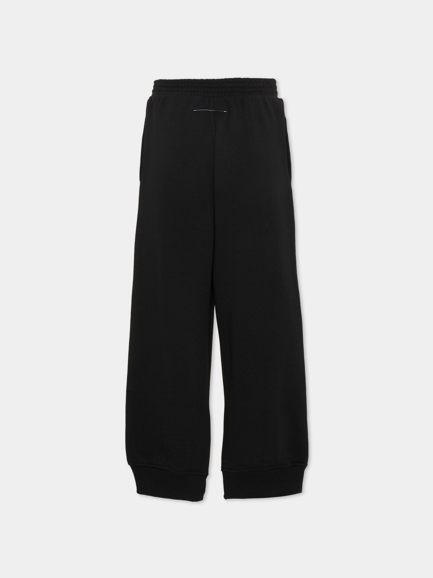 Pantaloni neri per bambini con logo,Mm6 Maison Margiela,M61000 MM02X M6900