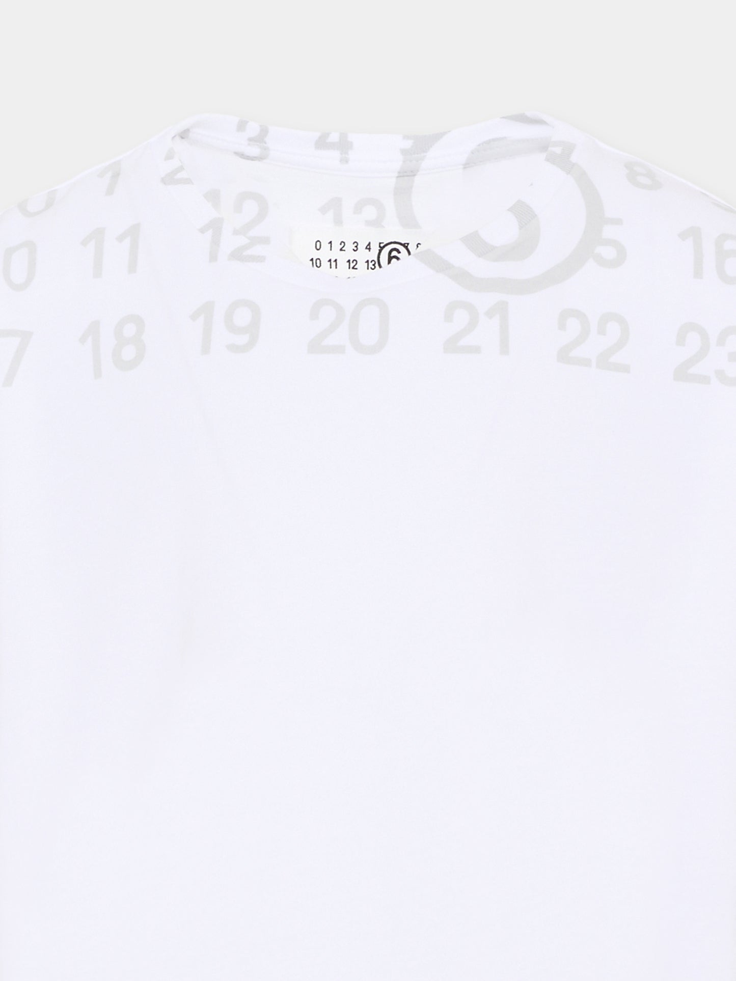 T-shirt bianca per bambina con logo,Mm6 Maison Margiela,M61017 MM02Y M6100